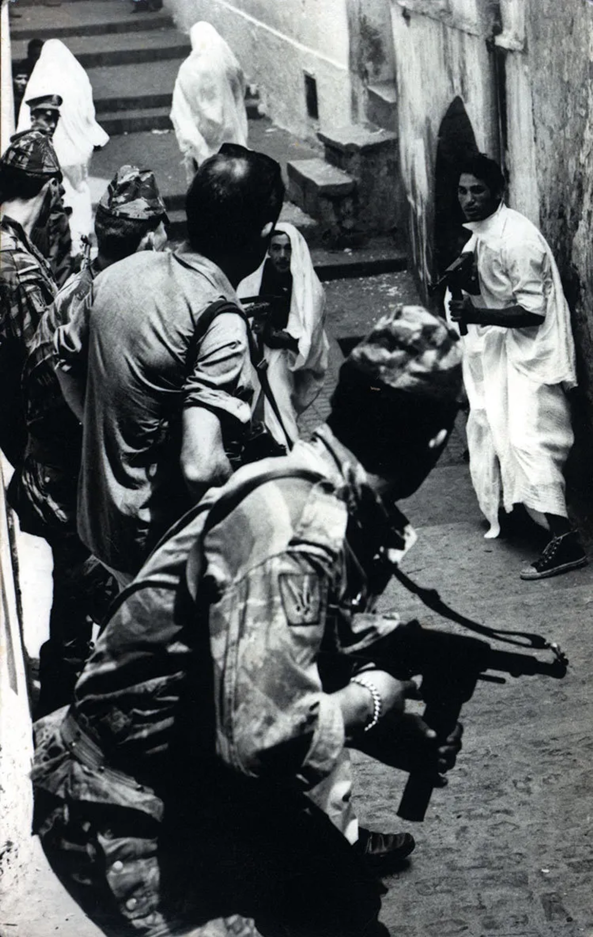 Brahim Hadjadj and Yacef Saadi in The Battle of Algiers (1966)