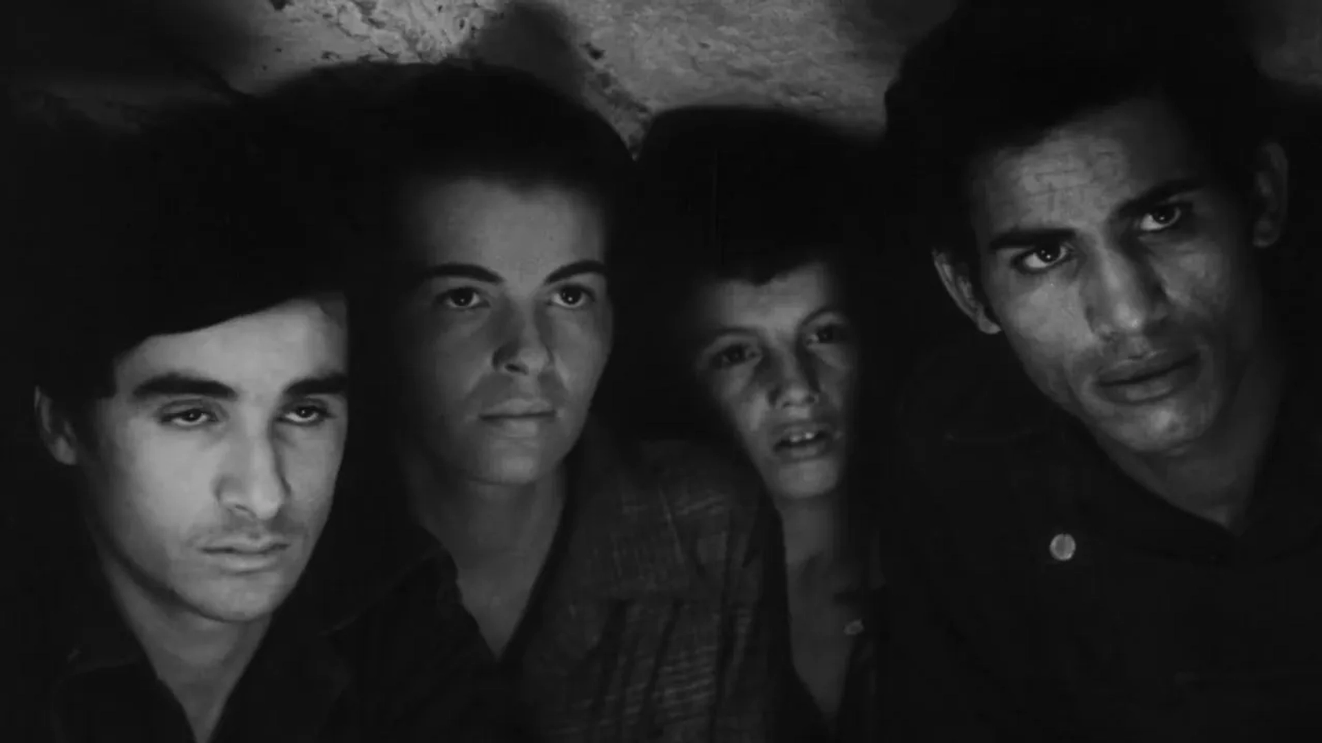 Mohamed Ben Kassen, Fouzia El Kader, Brahim Hadjadj, and Franco Moruzzi in The Battle of Algiers (1966)