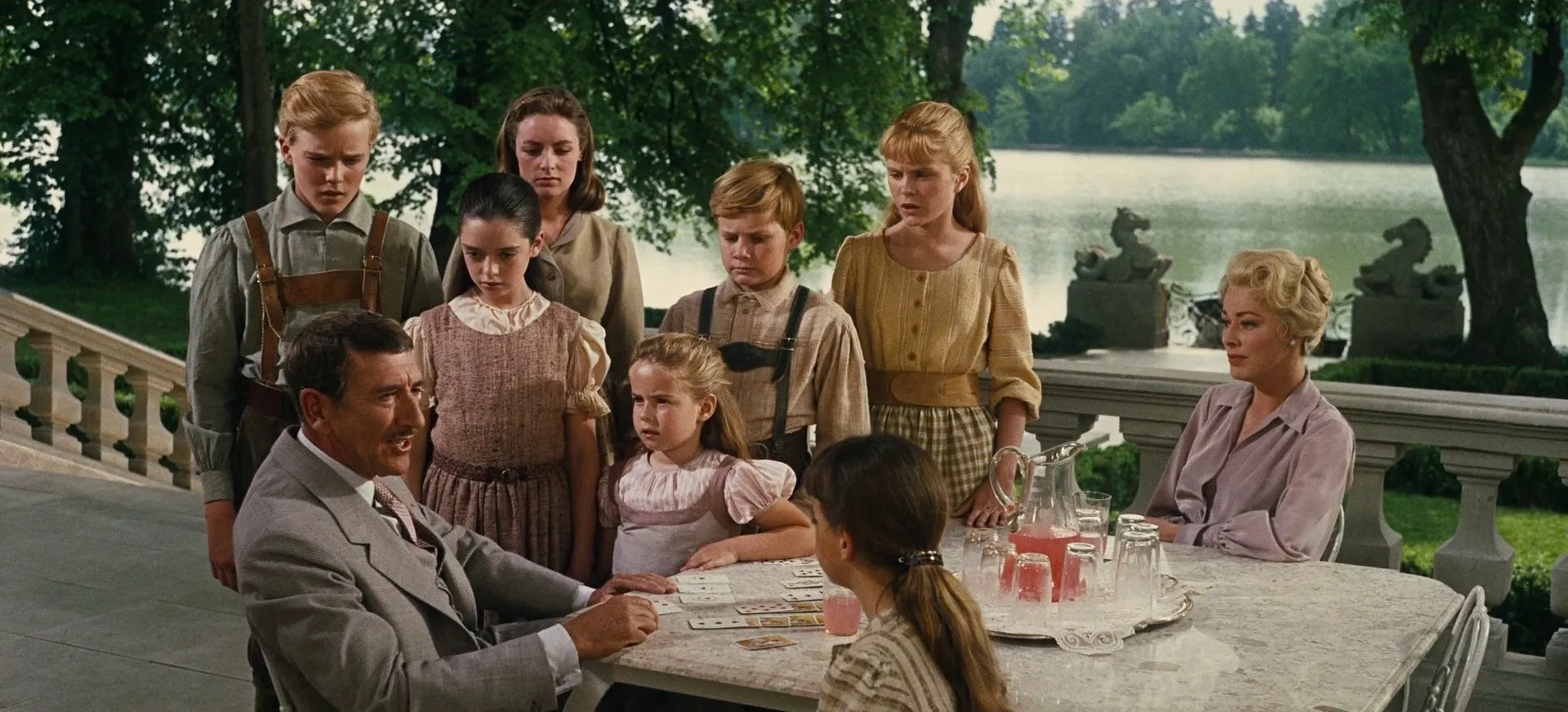 Charmian Carr, Angela Cartwright, Duane Chase, Nicholas Hammond, Richard Haydn, Kym Karath, Heather Menzies-Urich, Eleanor Parker, and Debbie Turner in The Sound of Music (1965)