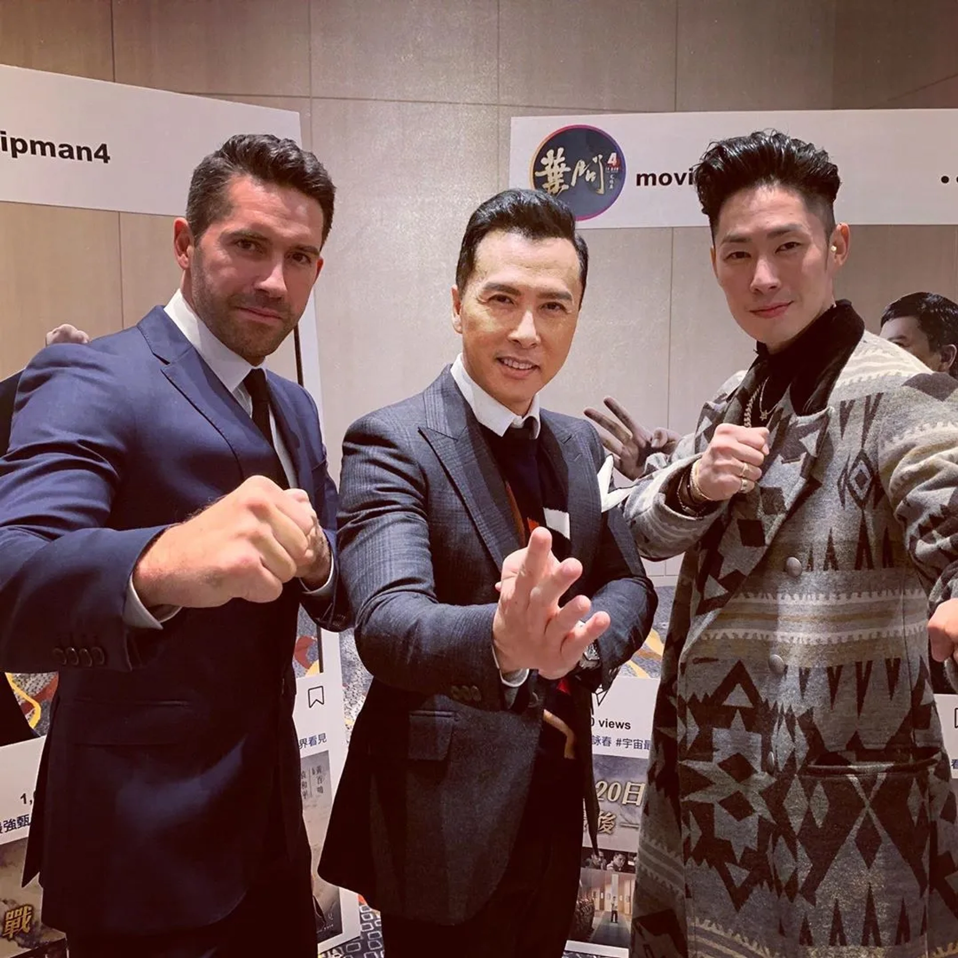 Scott Adkins, Donnie Yen, and Vanness Wu at an event for Ip Man 4: The Finale (2019)