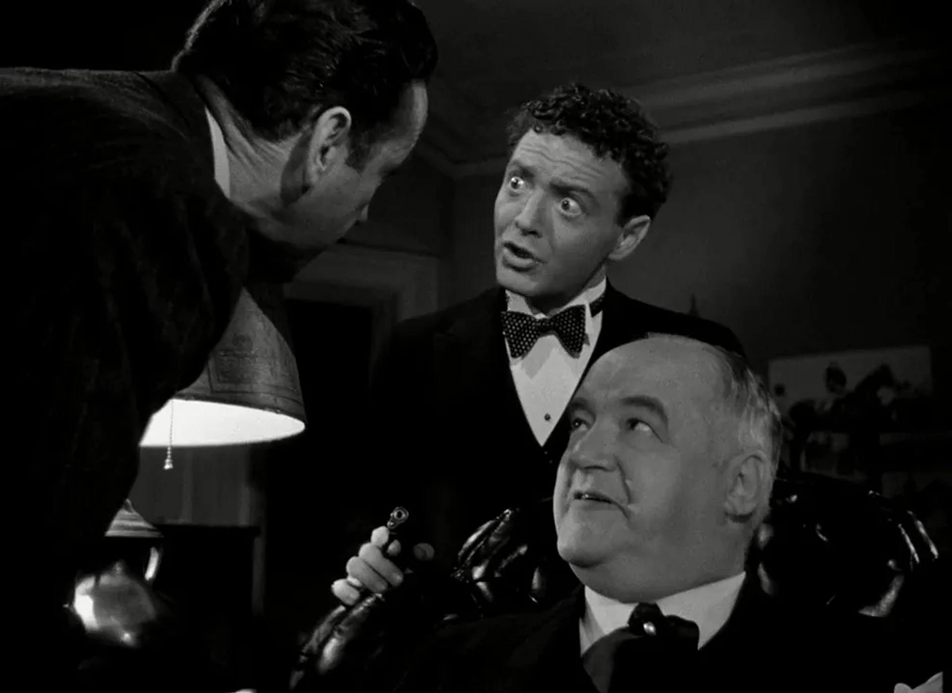 Humphrey Bogart, Peter Lorre, and Sydney Greenstreet in The Maltese Falcon (1941)