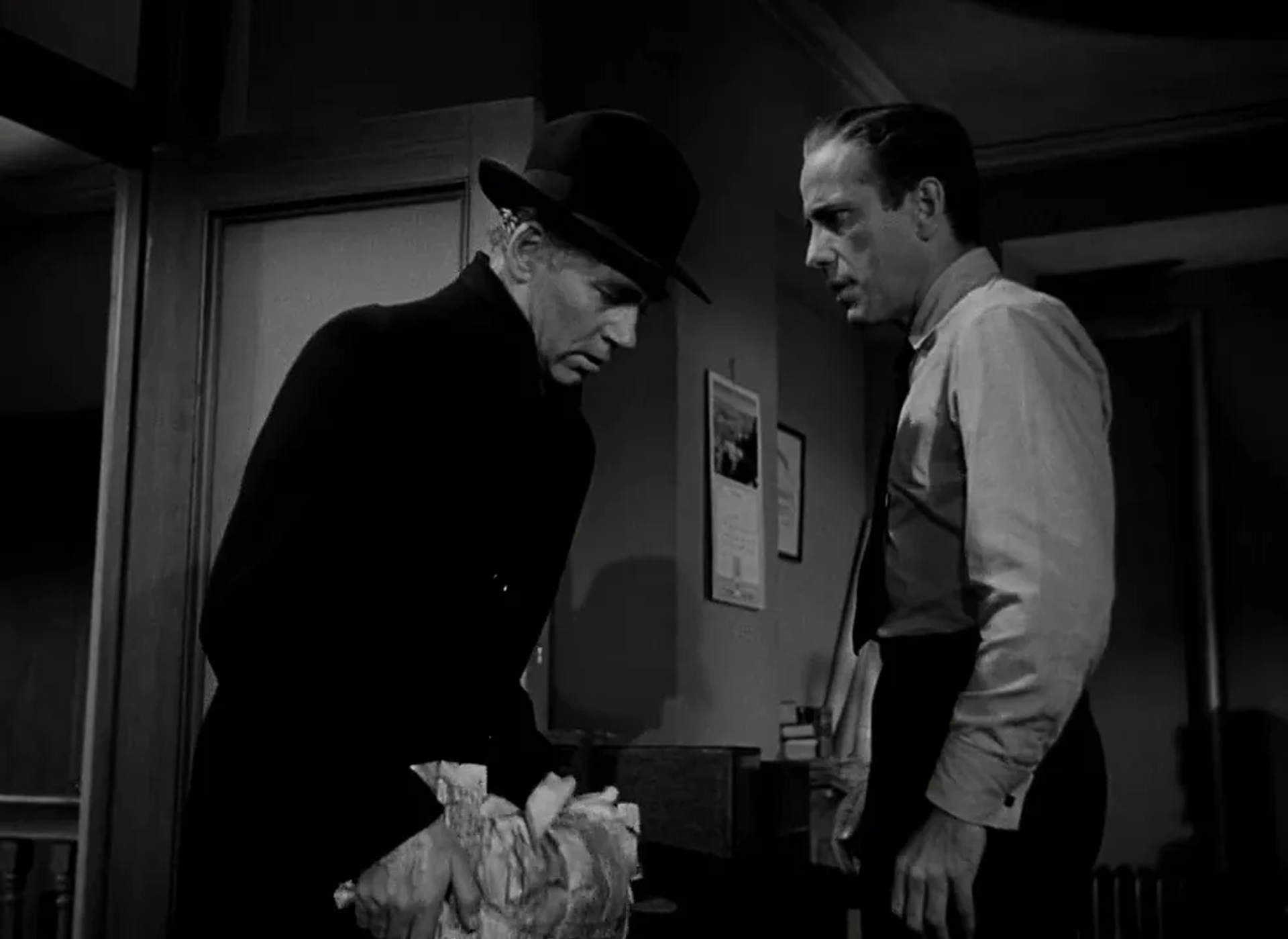 Humphrey Bogart and Walter Huston in The Maltese Falcon (1941)