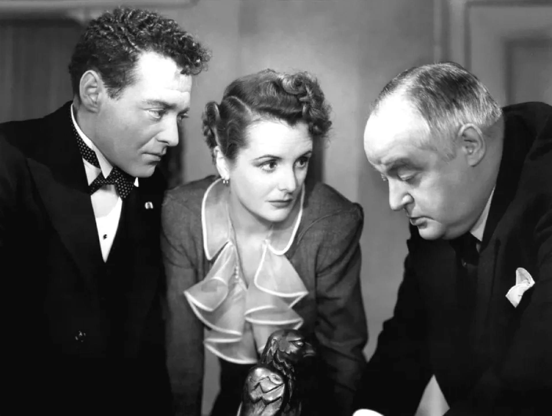 Peter Lorre, Mary Astor, and Sydney Greenstreet in The Maltese Falcon (1941)