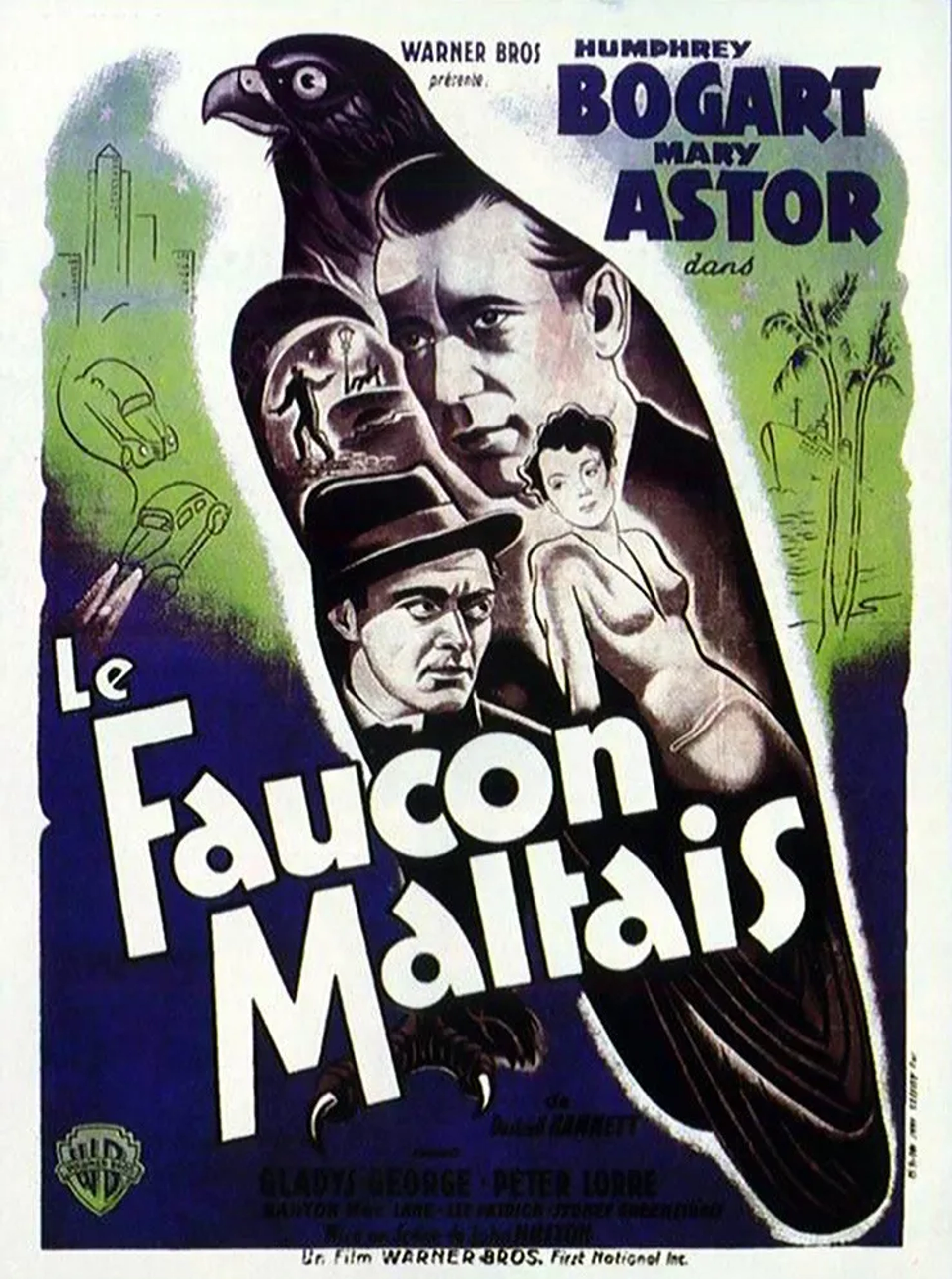 Humphrey Bogart, Peter Lorre, and Mary Astor in The Maltese Falcon (1941)