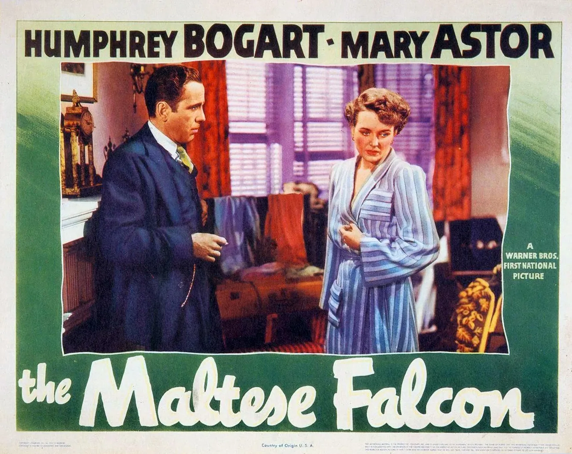 Humphrey Bogart and Mary Astor in The Maltese Falcon (1941)