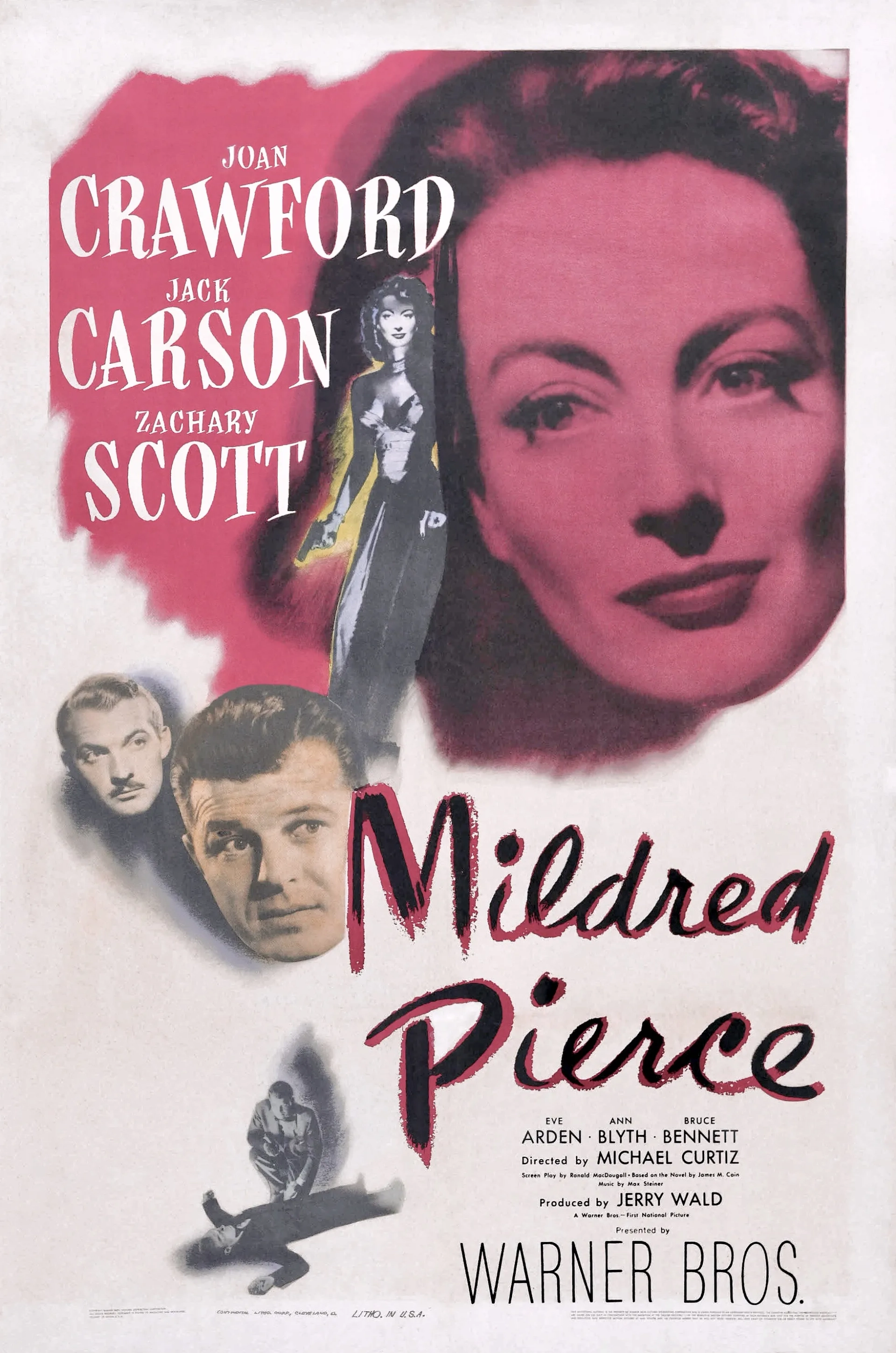 Eve Arden, Joan Crawford, Ann Blyth, Bruce Bennett, and Zachary Scott in Mildred Pierce (1945)