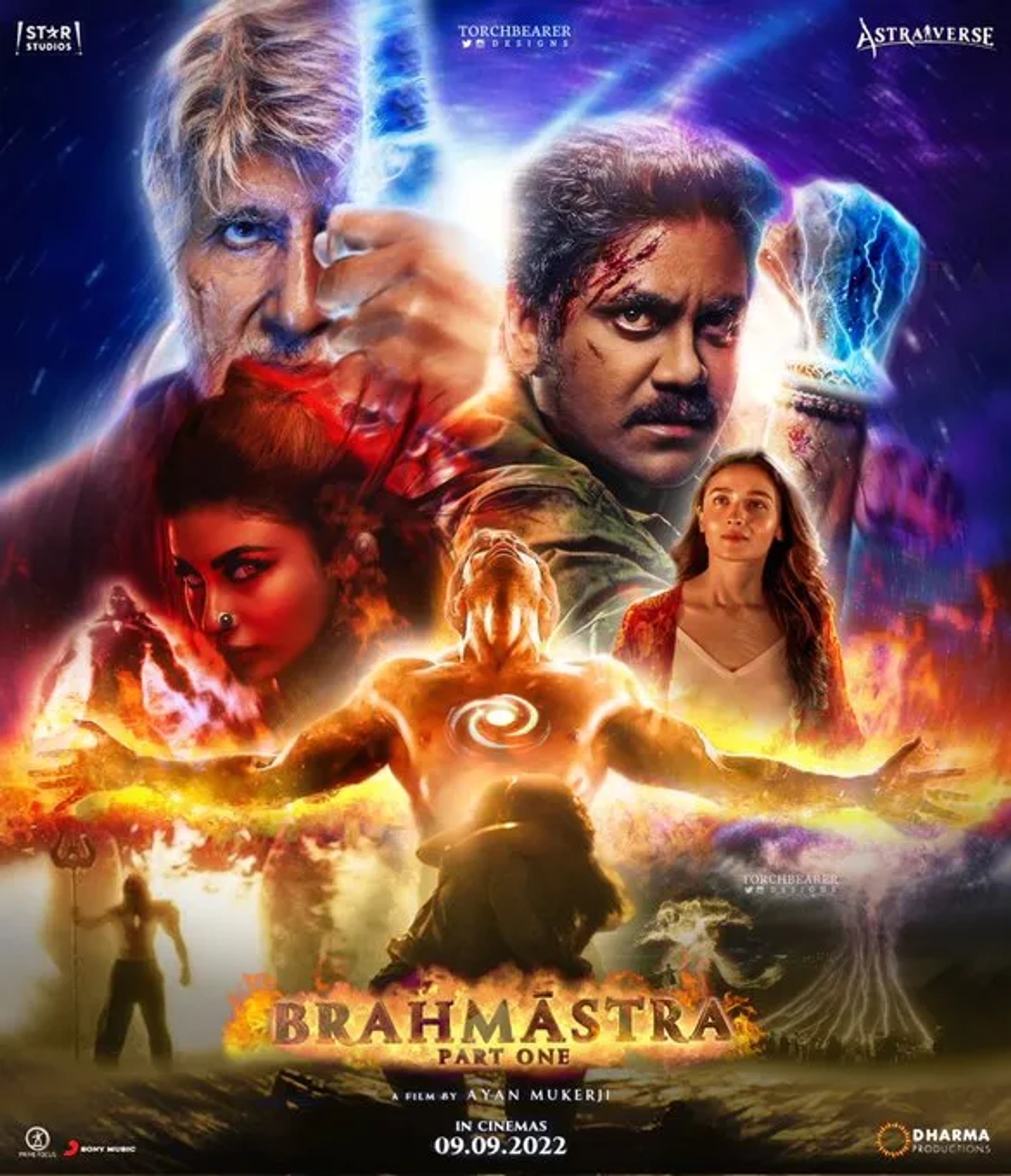 Amitabh Bachchan, Nagarjuna Akkineni, Alia Bhatt, and Mouni Roy in Brahmastra Part One: Shiva (2022)