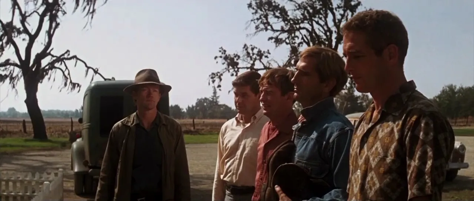 Paul Newman, Harry Dean Stanton, Luke Askew, Warren Finnerty, and Ralph Waite in Cool Hand Luke (1967)