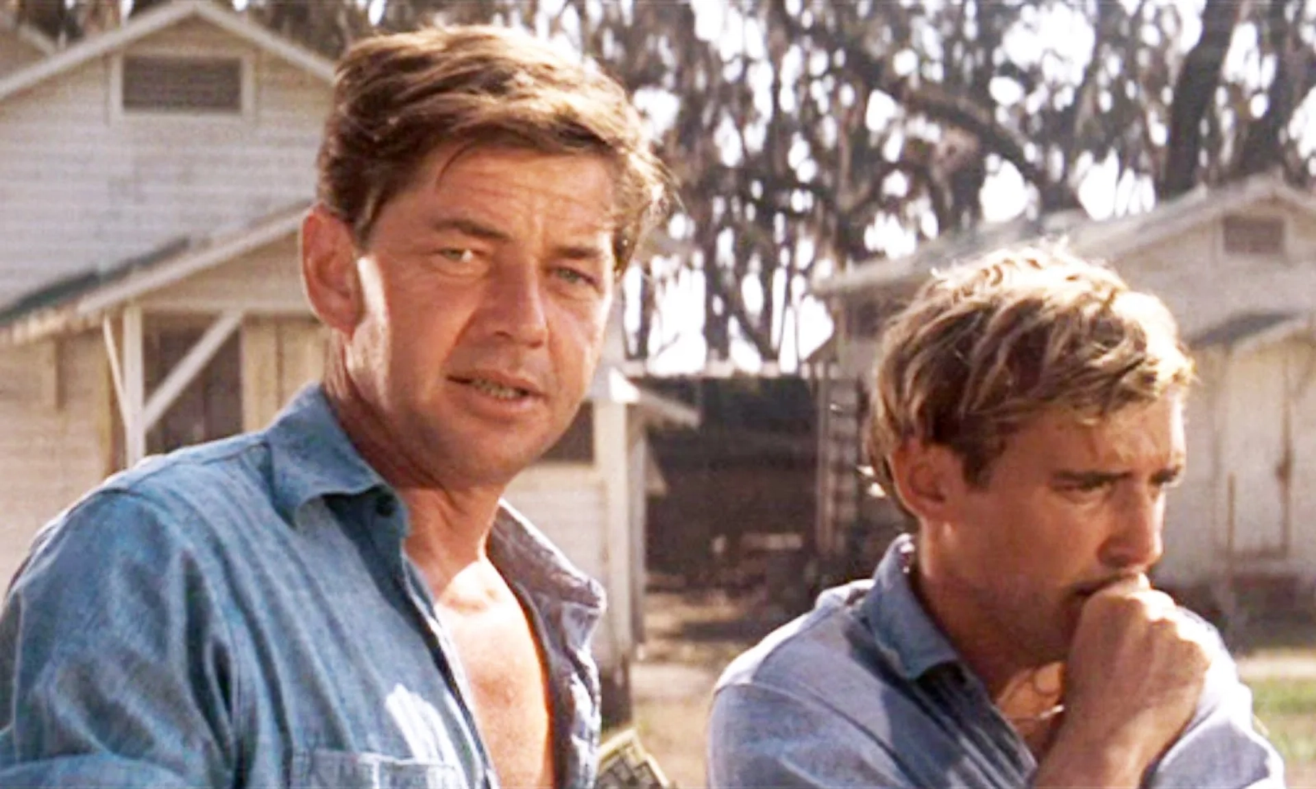 Dennis Hopper and Ralph Waite in Cool Hand Luke (1967)