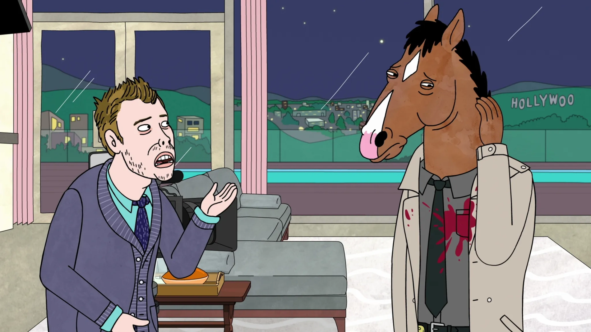 Will Arnett and Rami Malek in BoJack Horseman (2014)