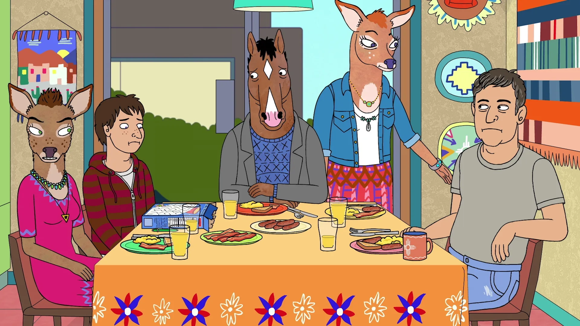 Will Arnett, Ed Helms, Adam Pally, Olivia Wilde, and Ilana Glazer in BoJack Horseman (2014)