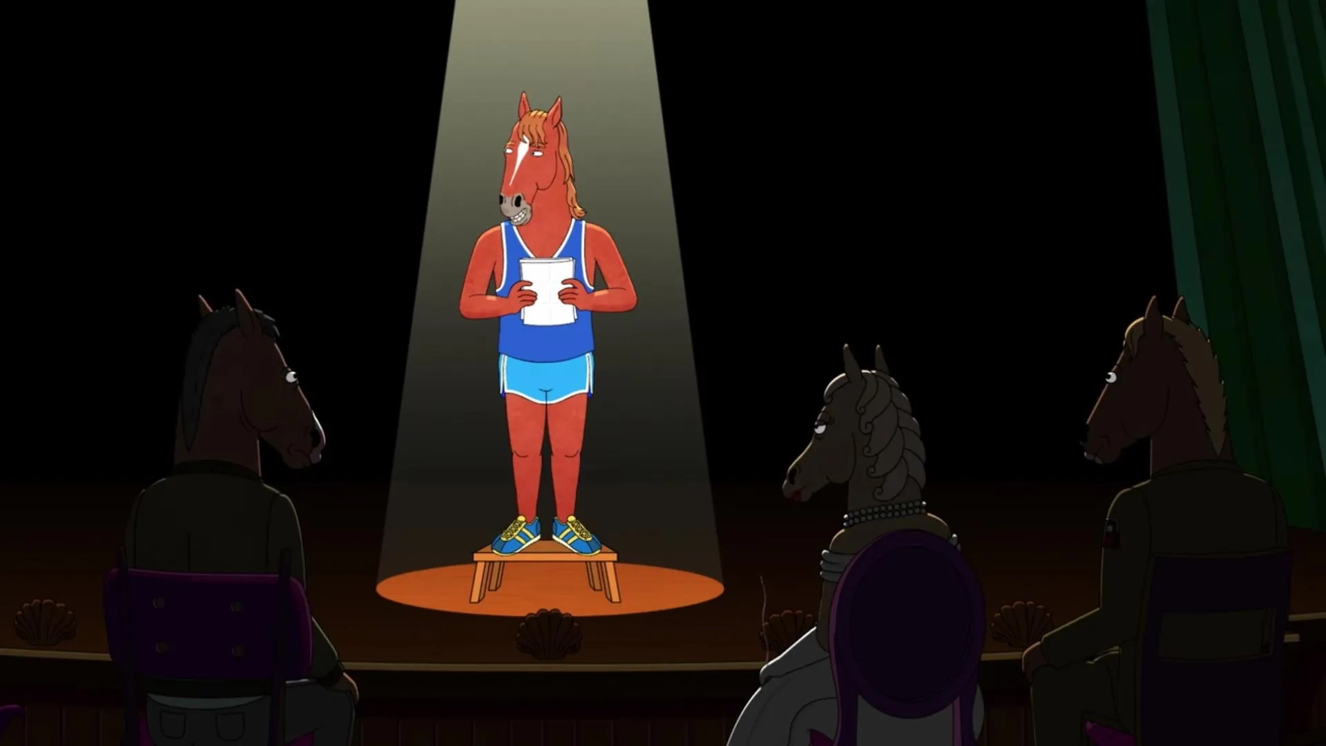 Will Arnett, Wendie Malick, and Lin-Manuel Miranda in BoJack Horseman: The View from Halfway Down (2020)