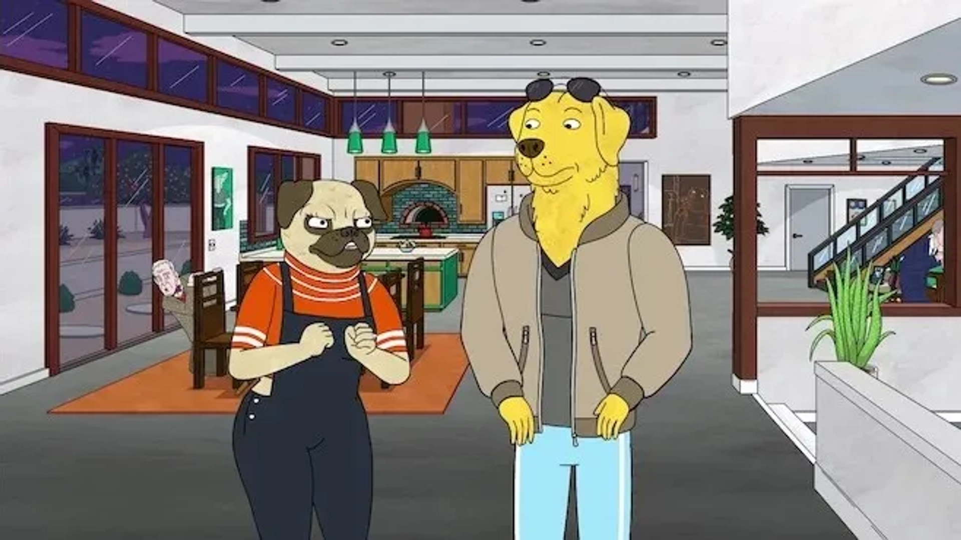 Paul F. Tompkins and Hong Chau in BoJack Horseman: Surprise! (2019)