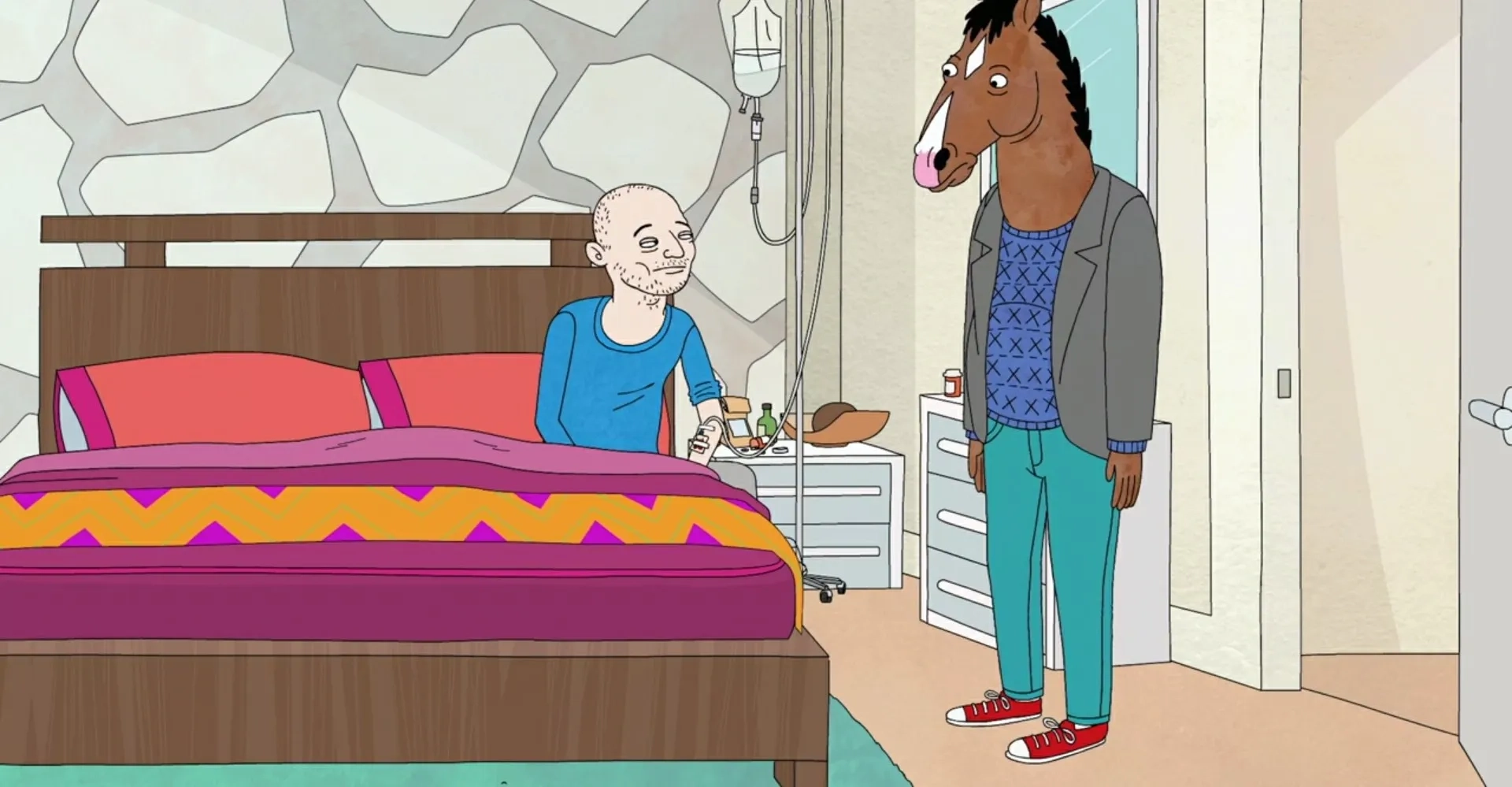 Stanley Tucci and Will Arnett in BoJack Horseman (2014)