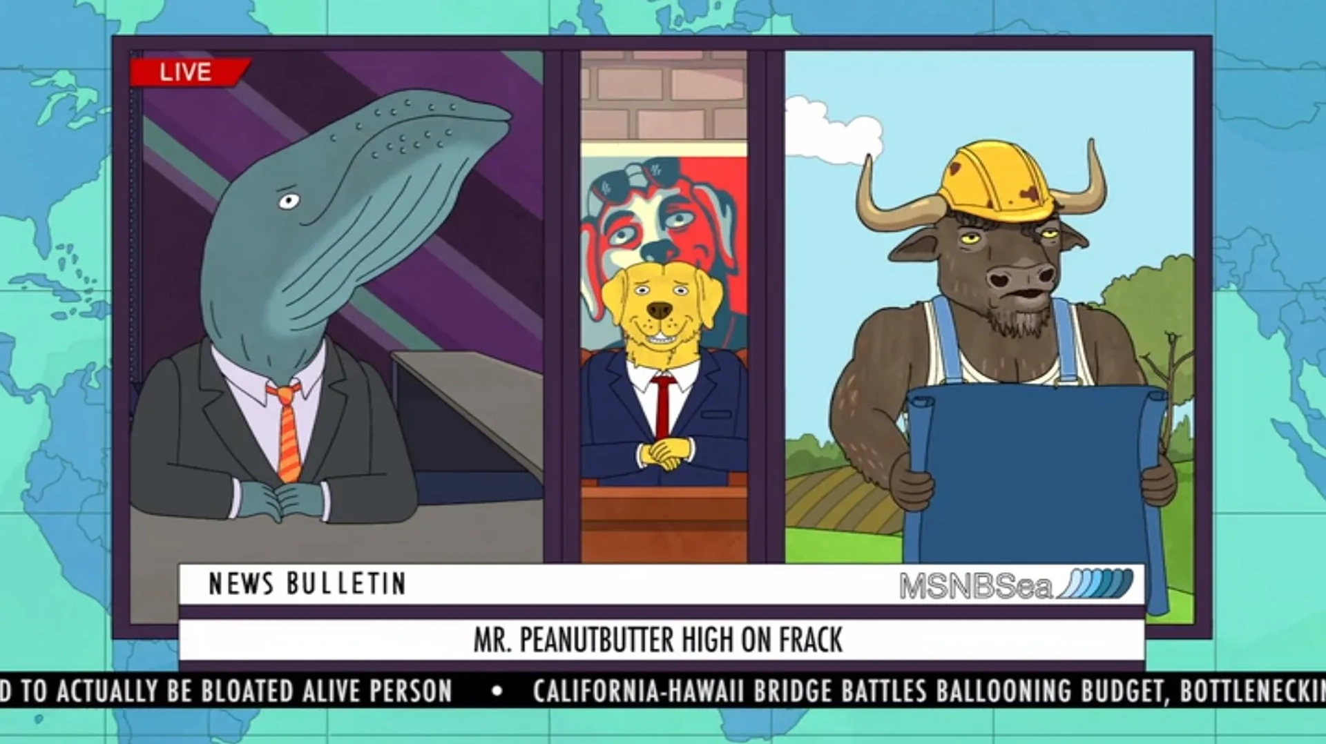 Paul F. Tompkins and Keith Olbermann in BoJack Horseman (2014)