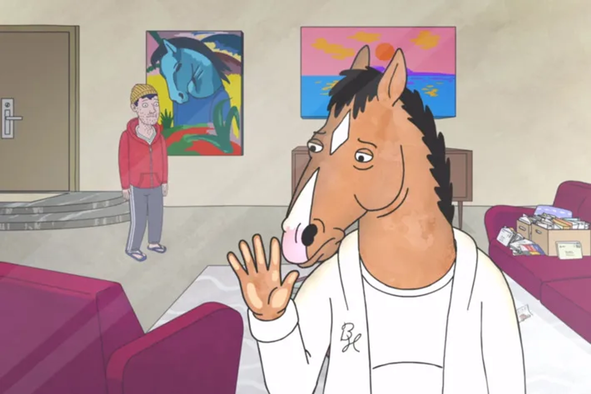 Will Arnett and Aaron Paul in BoJack Horseman (2014)