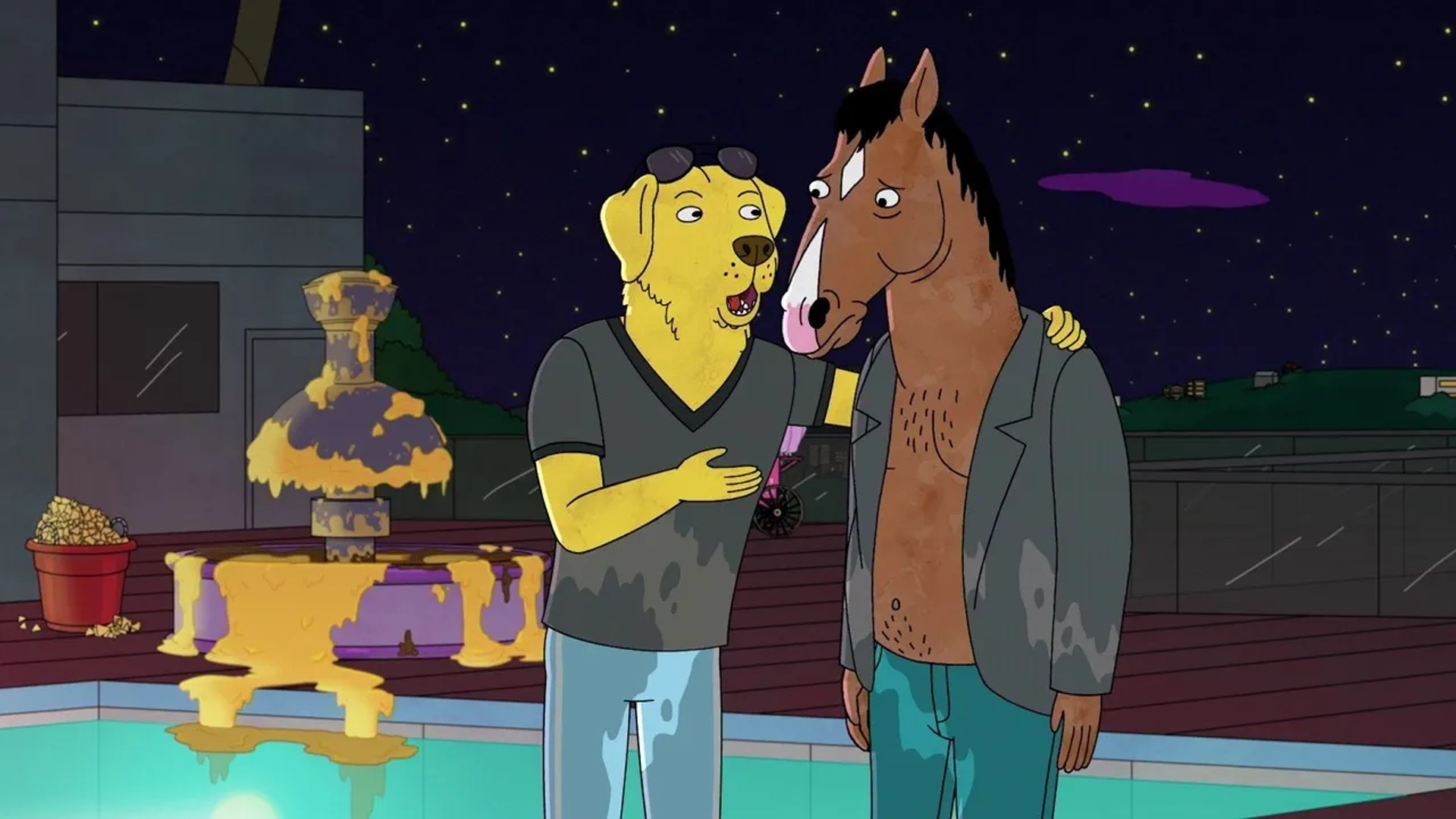 Will Arnett and Paul F. Tompkins in BoJack Horseman (2014)