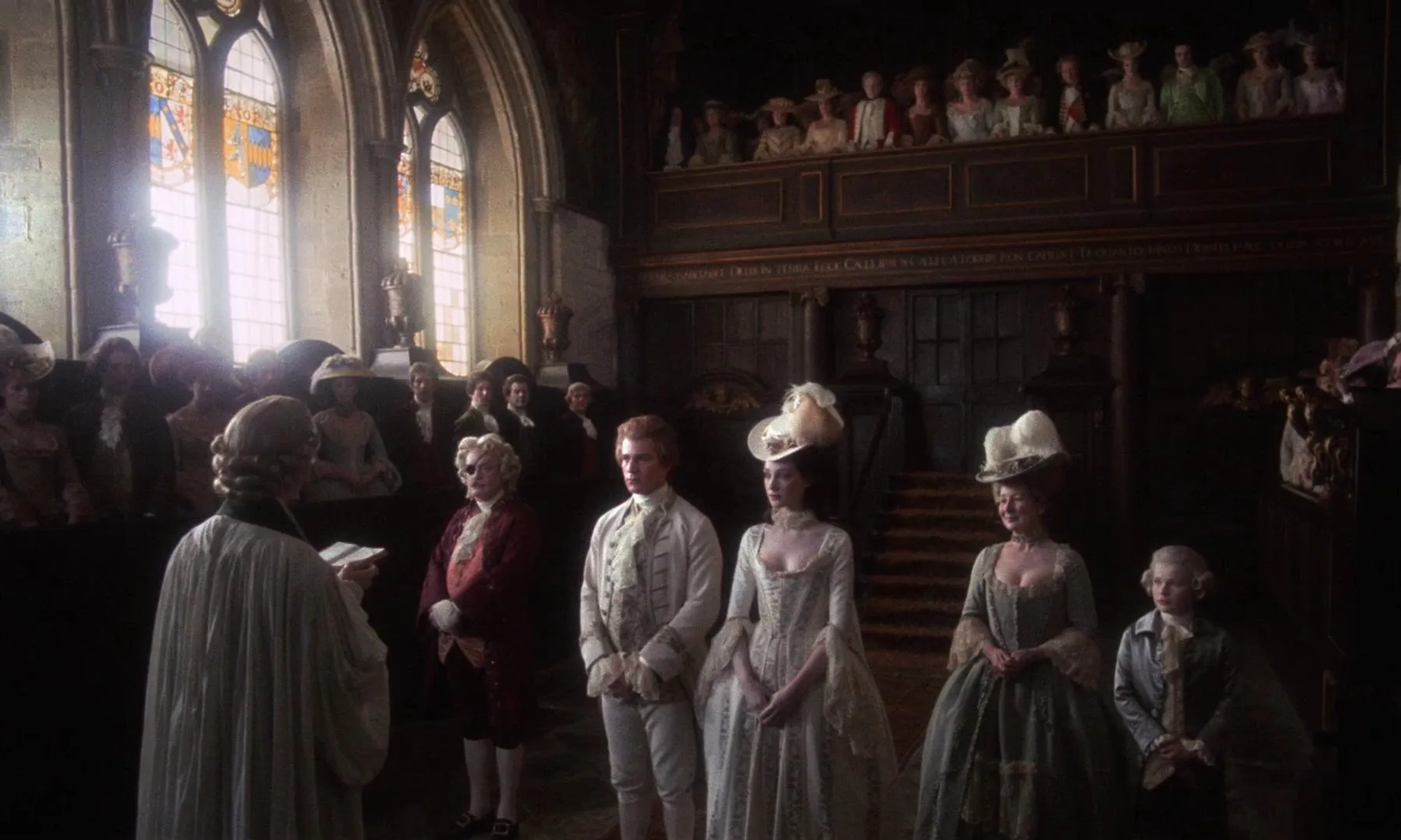 Marisa Berenson, Marie Kean, Patrick Magee, Ryan O'Neal, and Dominic Savage in Barry Lyndon (1975)