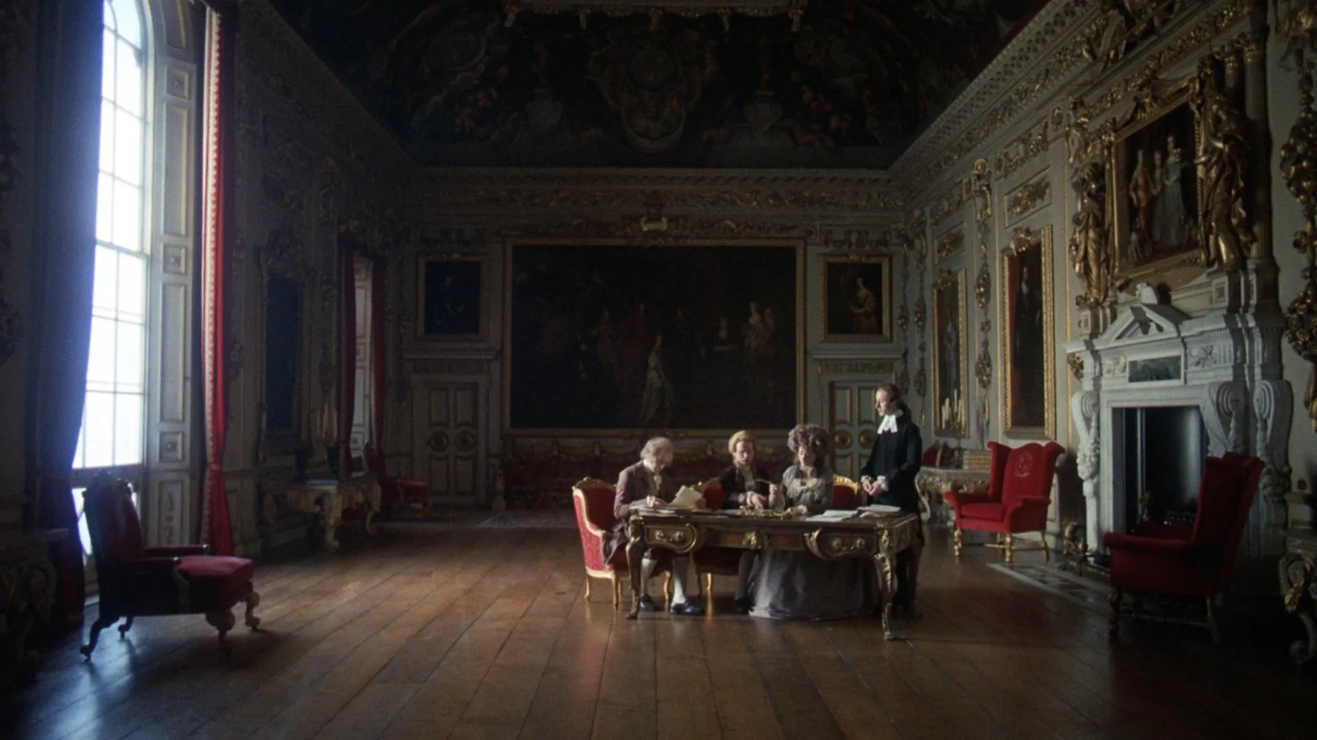 Marisa Berenson, Murray Melvin, Philip Stone, and Leon Vitali in Barry Lyndon (1975)