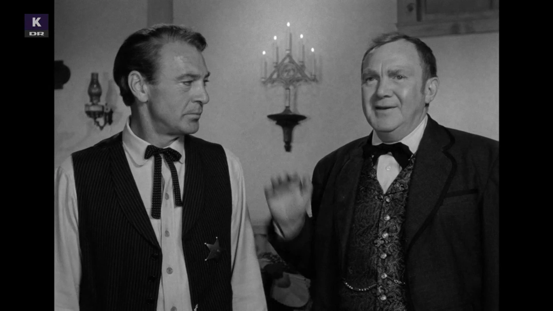 Gary Cooper and Thomas Mitchell in High Noon (1952)