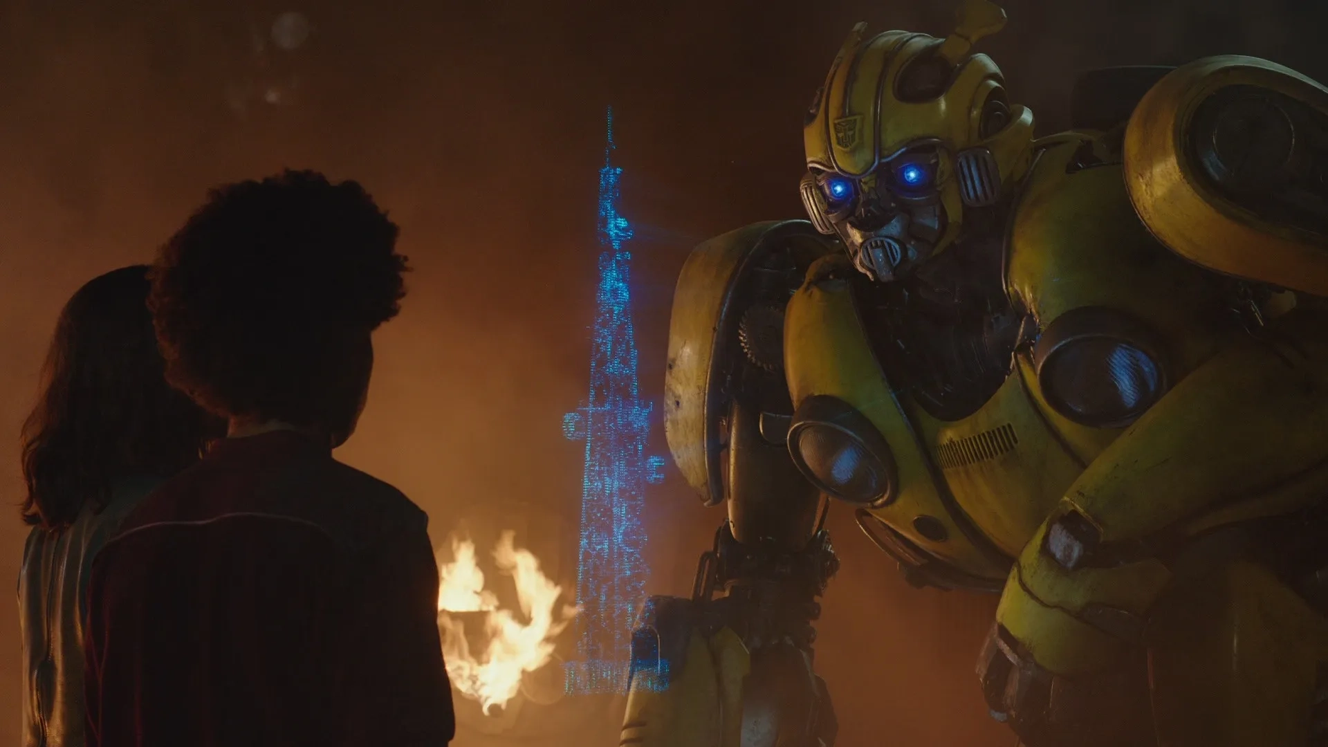 Hailee Steinfeld, Dylan O'Brien, and Jorge Lendeborg Jr. in Bumblebee (2018)