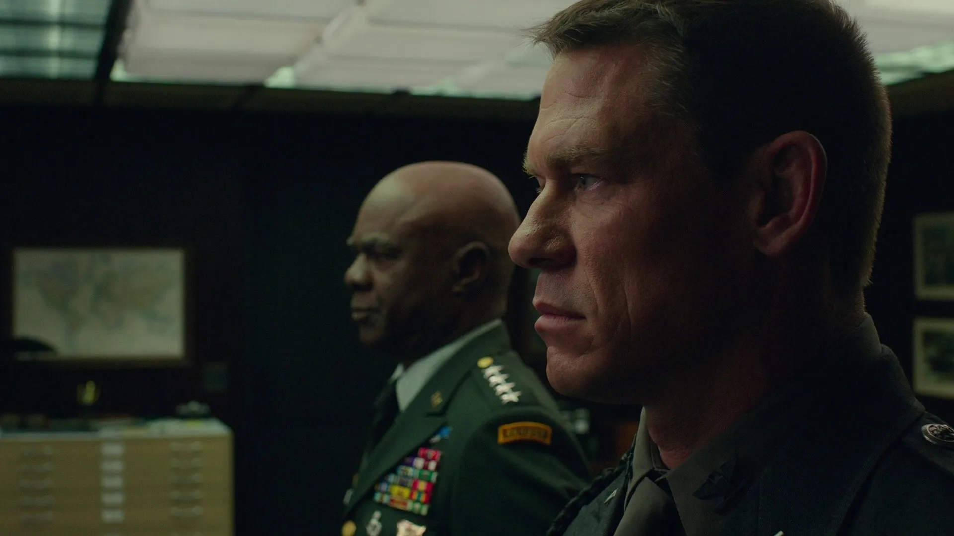 Glynn Turman and John Cena in Bumblebee (2018)