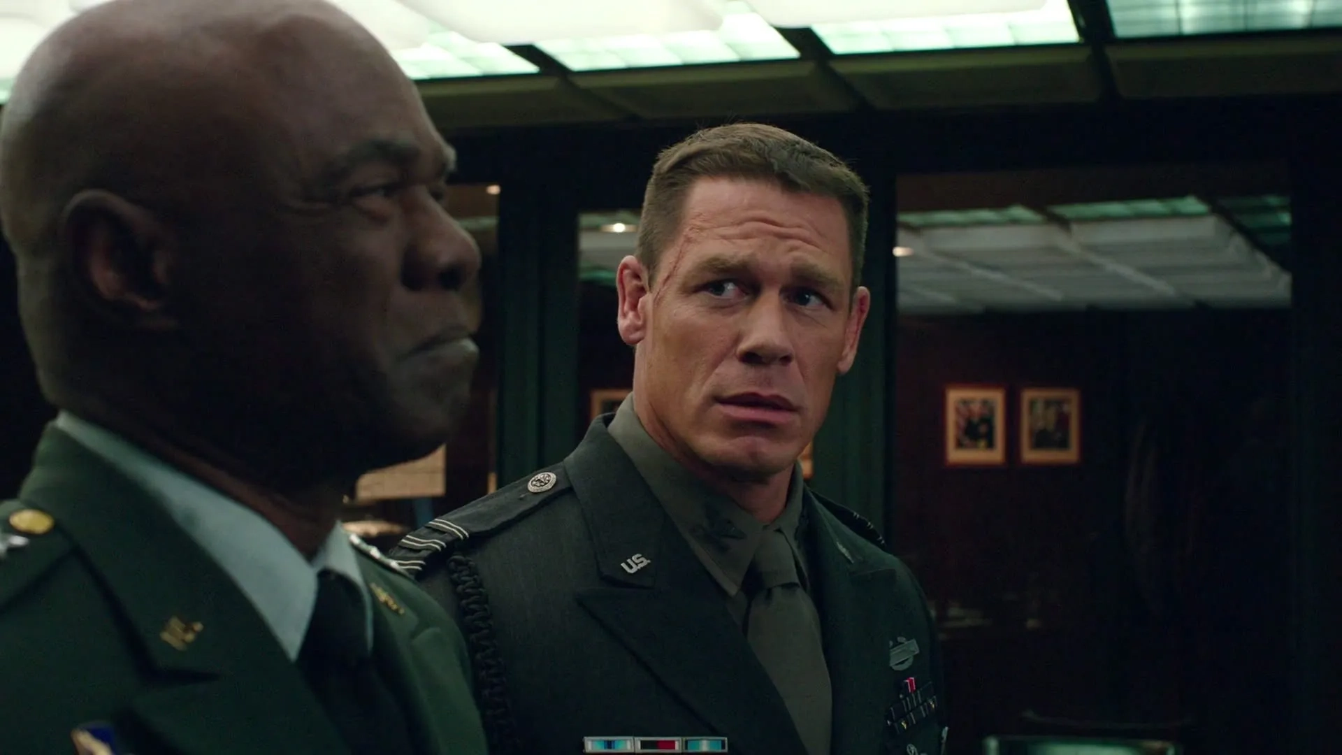 Glynn Turman and John Cena in Bumblebee (2018)