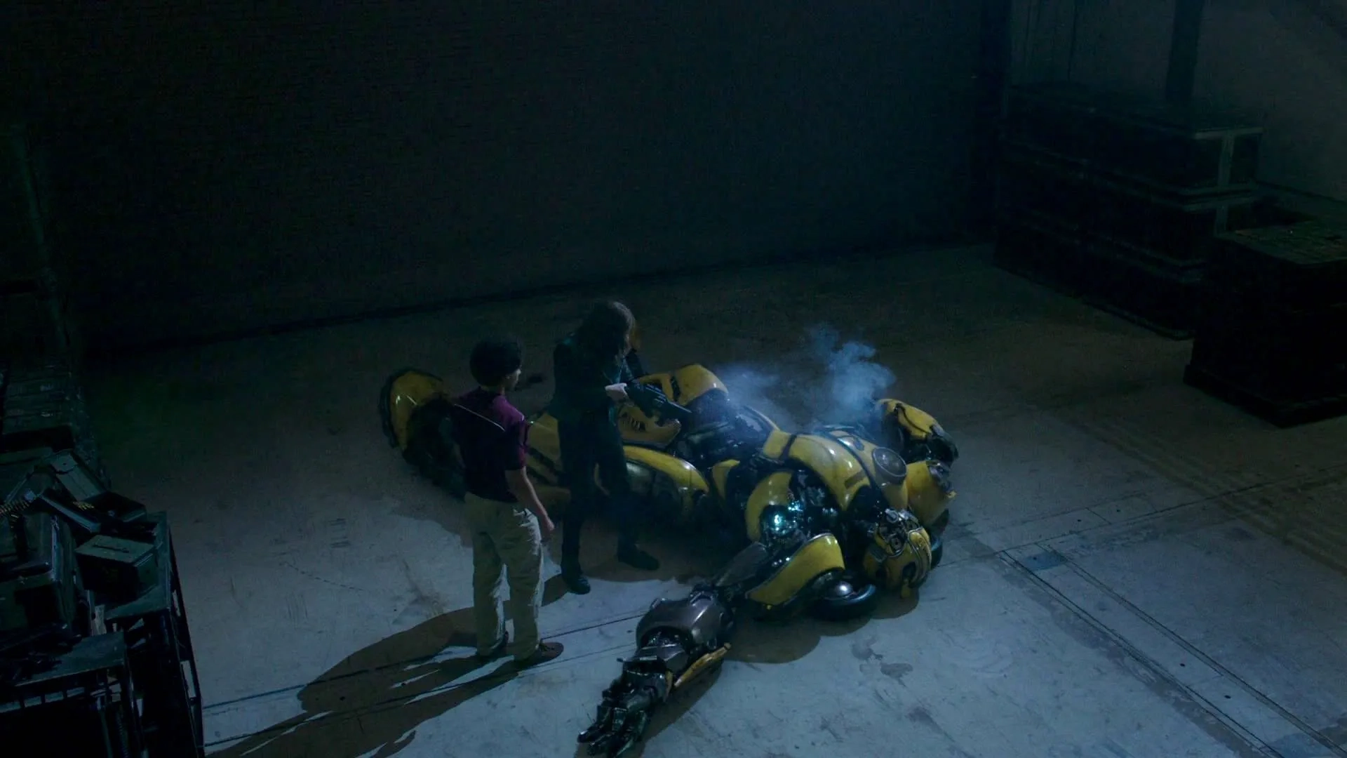 Hailee Steinfeld, Dylan O'Brien, and Jorge Lendeborg Jr. in Bumblebee (2018)