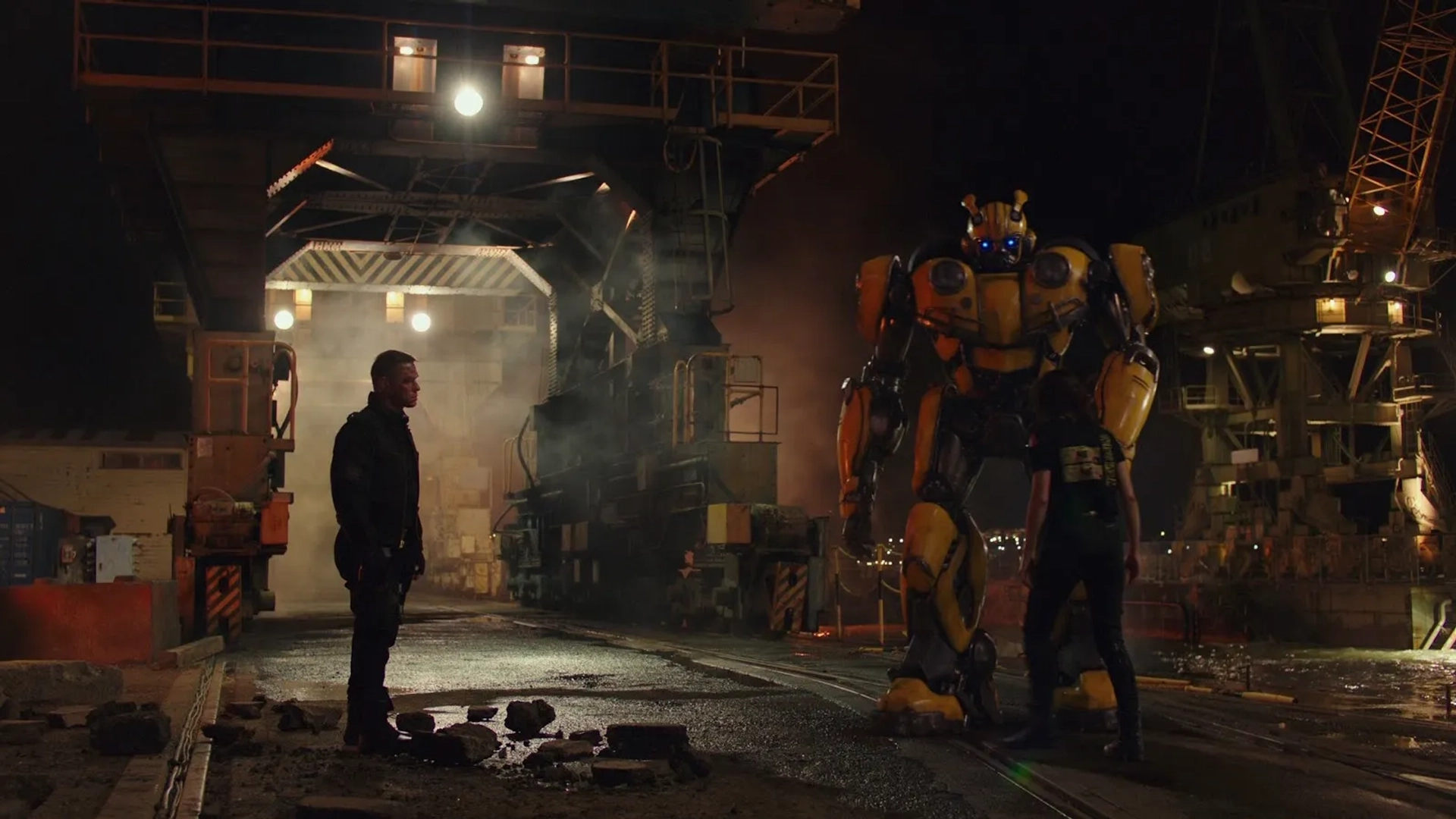 John Cena, Hailee Steinfeld, and Dylan O'Brien in Bumblebee (2018)