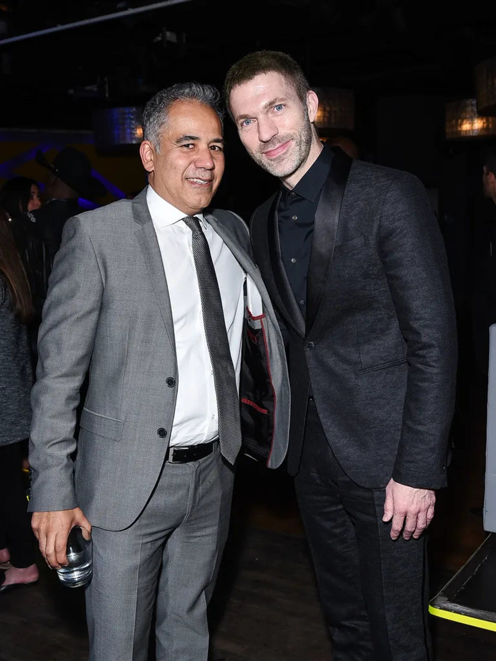 John Ortiz and Travis Knight at an event for Bumblebee (2018)