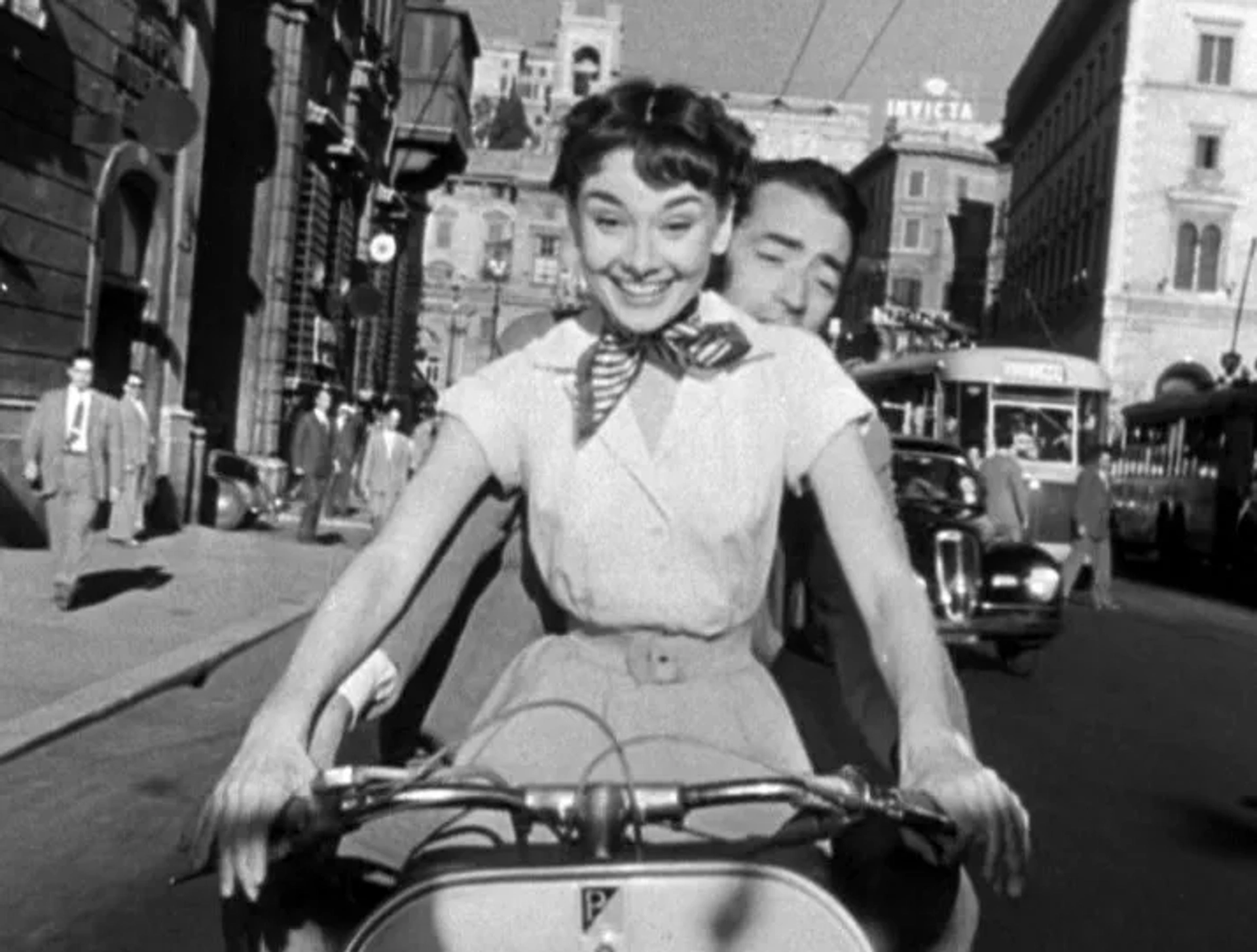 Audrey Hepburn and Gregory Peck in Roman Holiday (1953)