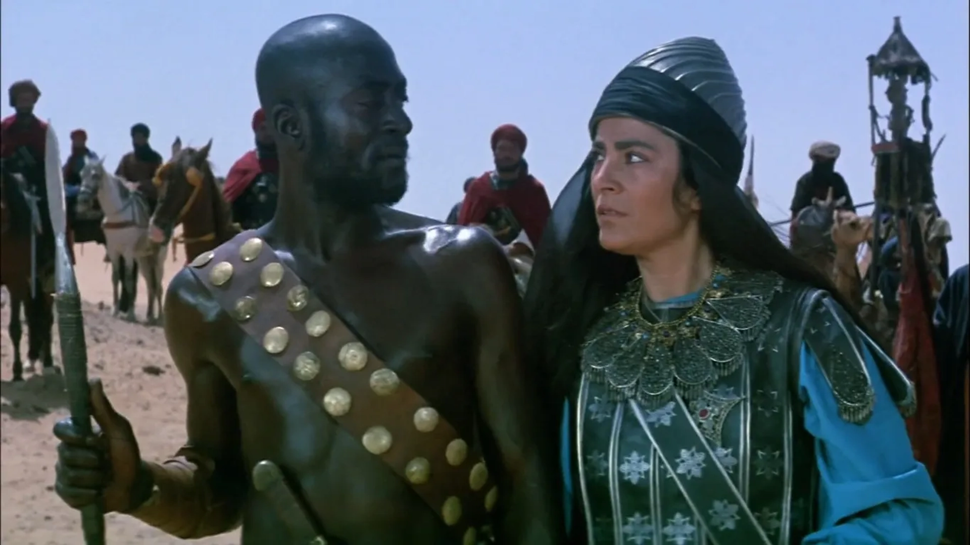 Salem Gedara and Irene Papas in The Message (1976)