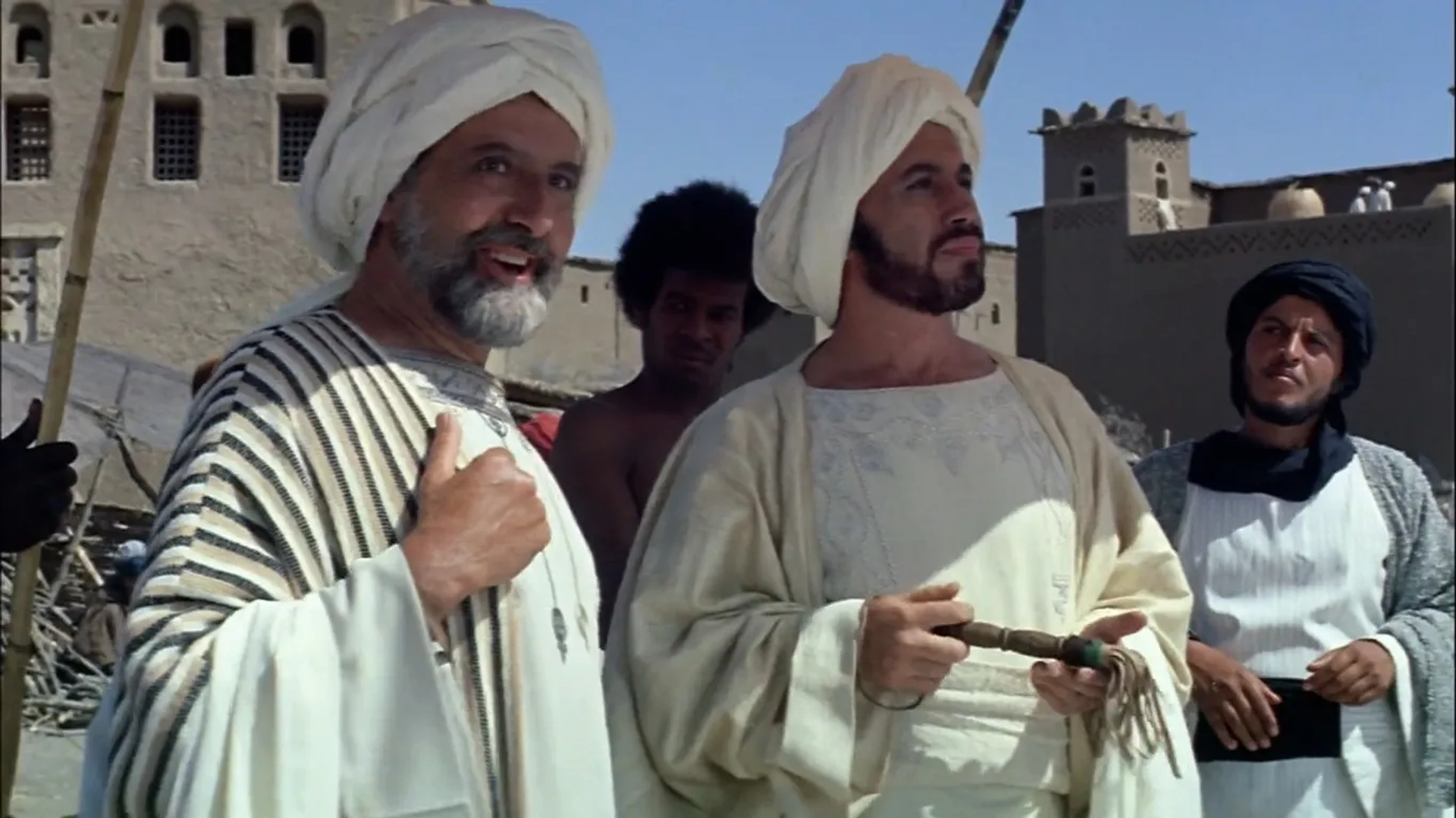 Michael Ansara and Bruno Barnabe in The Message (1976)