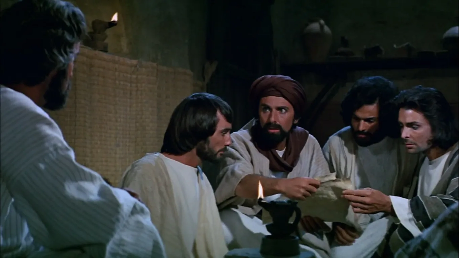 Habib Ageli, Garrick Hagon, Neville Jason, and Damien Thomas in The Message (1976)