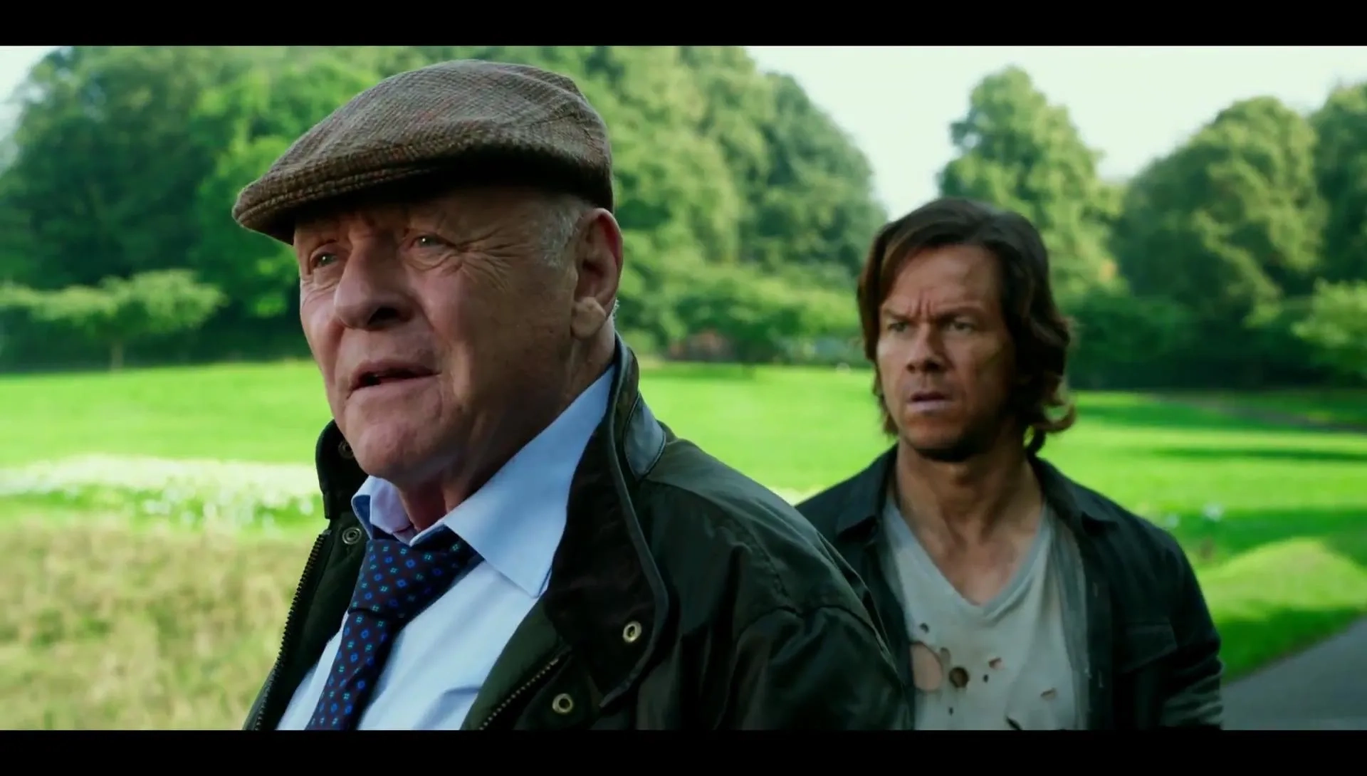 Anthony Hopkins and Mark Wahlberg in Transformers: The Last Knight (2017)