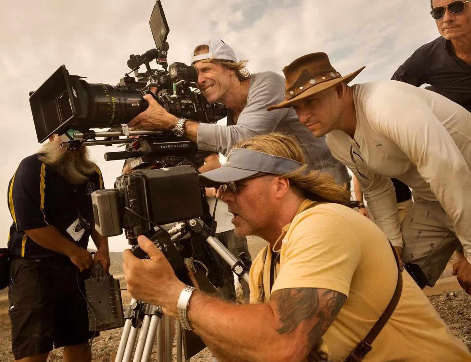 Michael Bay, Jimmy E. Jensen, Jacques Jouffret, and Jonathan Sela in Transformers: The Last Knight (2017)