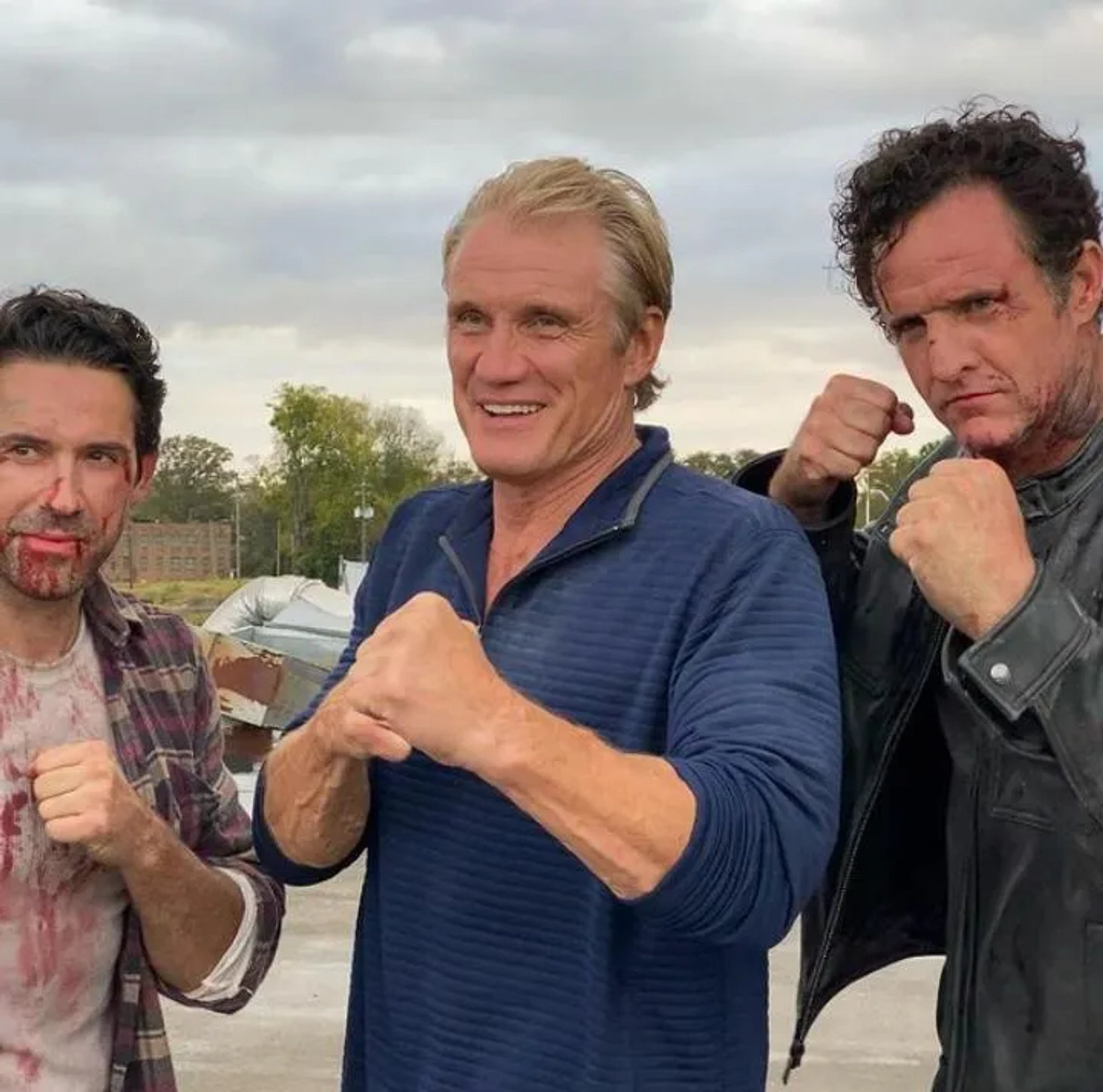 Dolph Lundgren, Scott Adkins, and Scott Hunter in Castle Falls (2021)