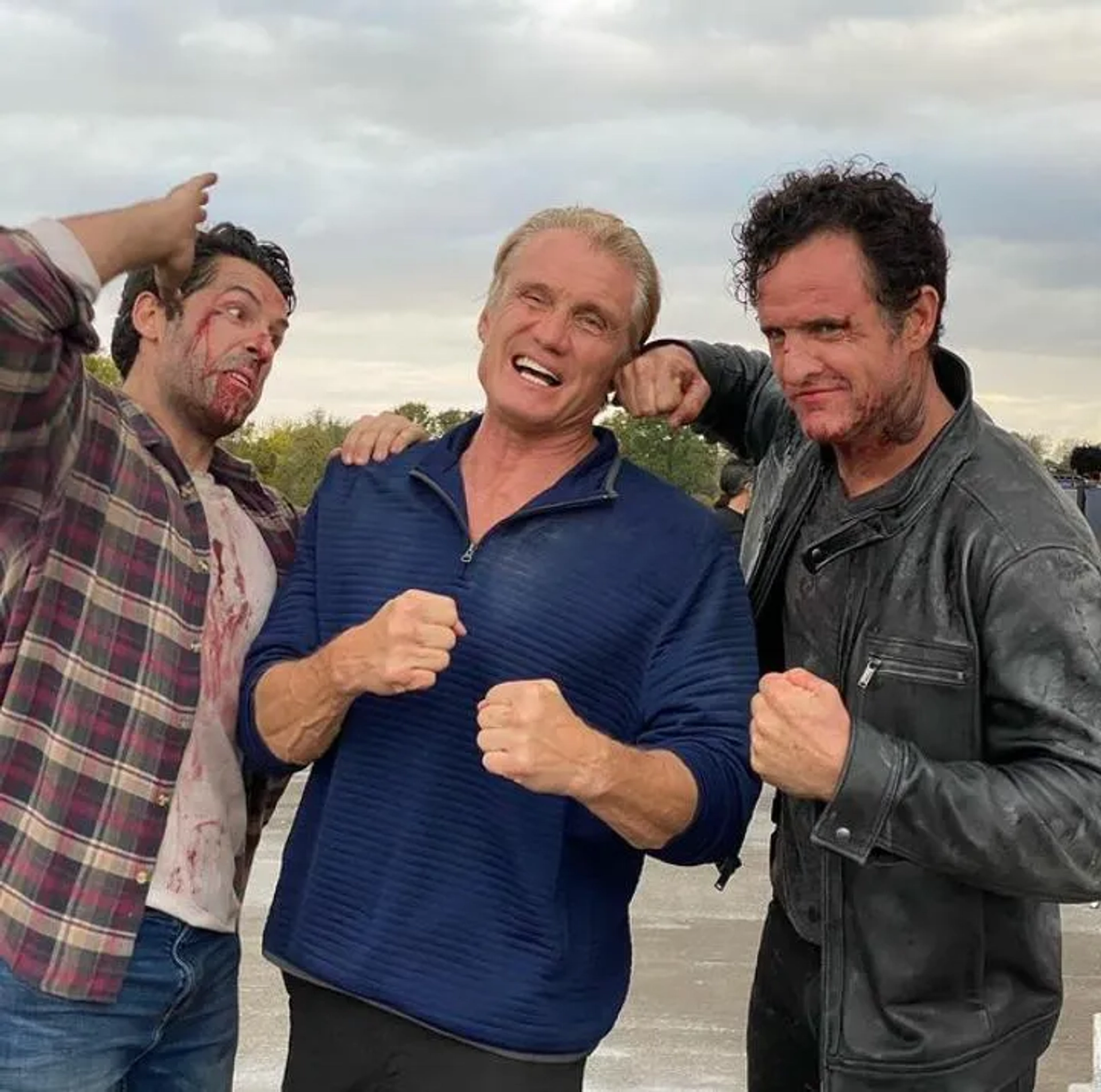 Dolph Lundgren, Scott Adkins, and Scott Hunter in Castle Falls (2021)