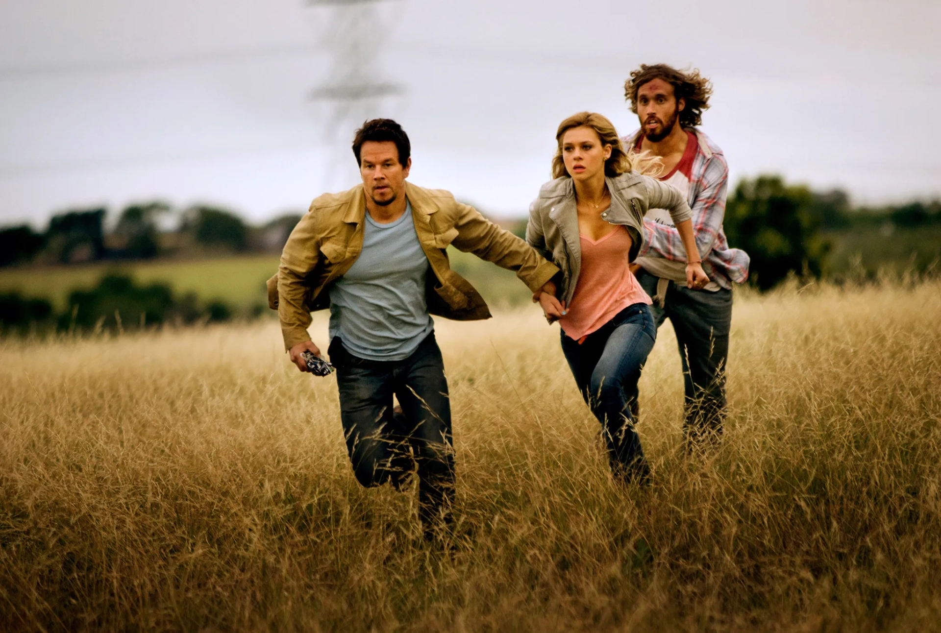 Mark Wahlberg, Nicola Peltz Beckham, and T.J. Miller in Transformers: Age of Extinction (2014)