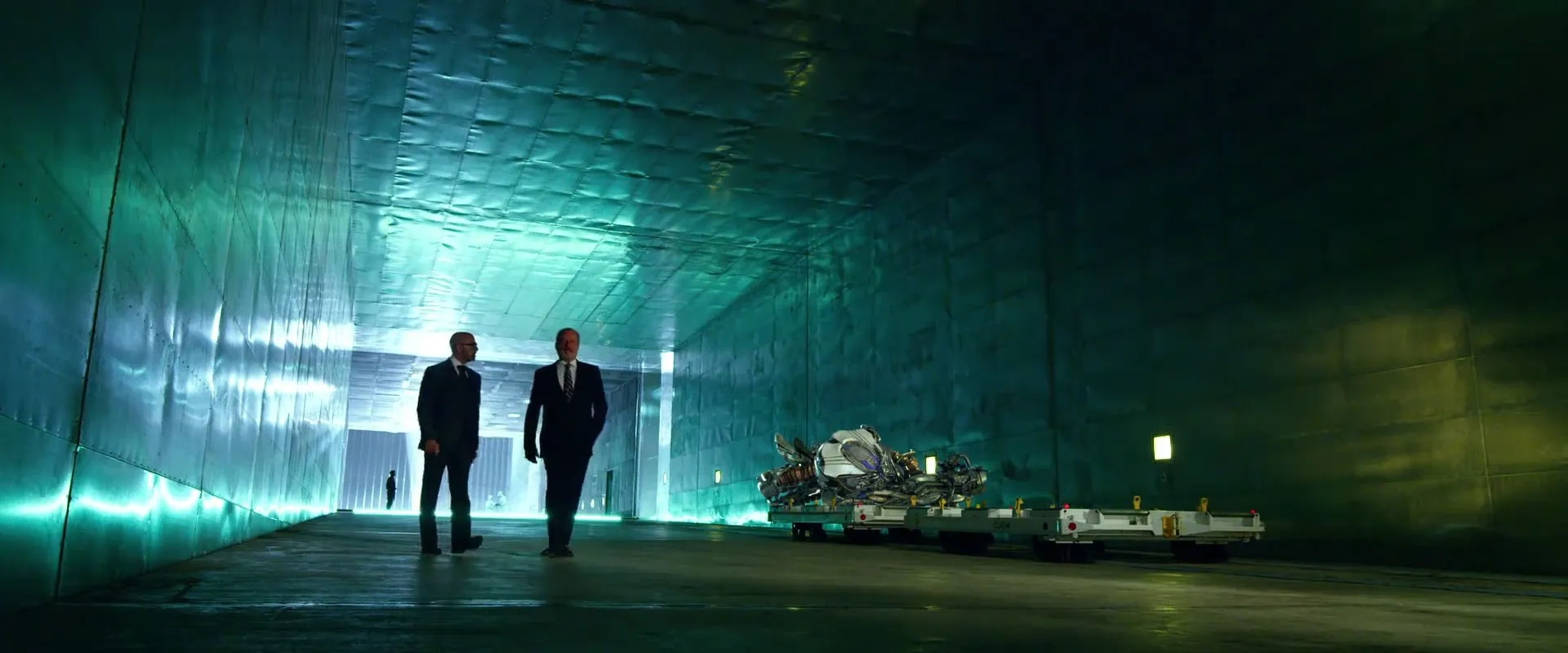 Kelsey Grammer and Stanley Tucci in Transformers: Age of Extinction (2014)