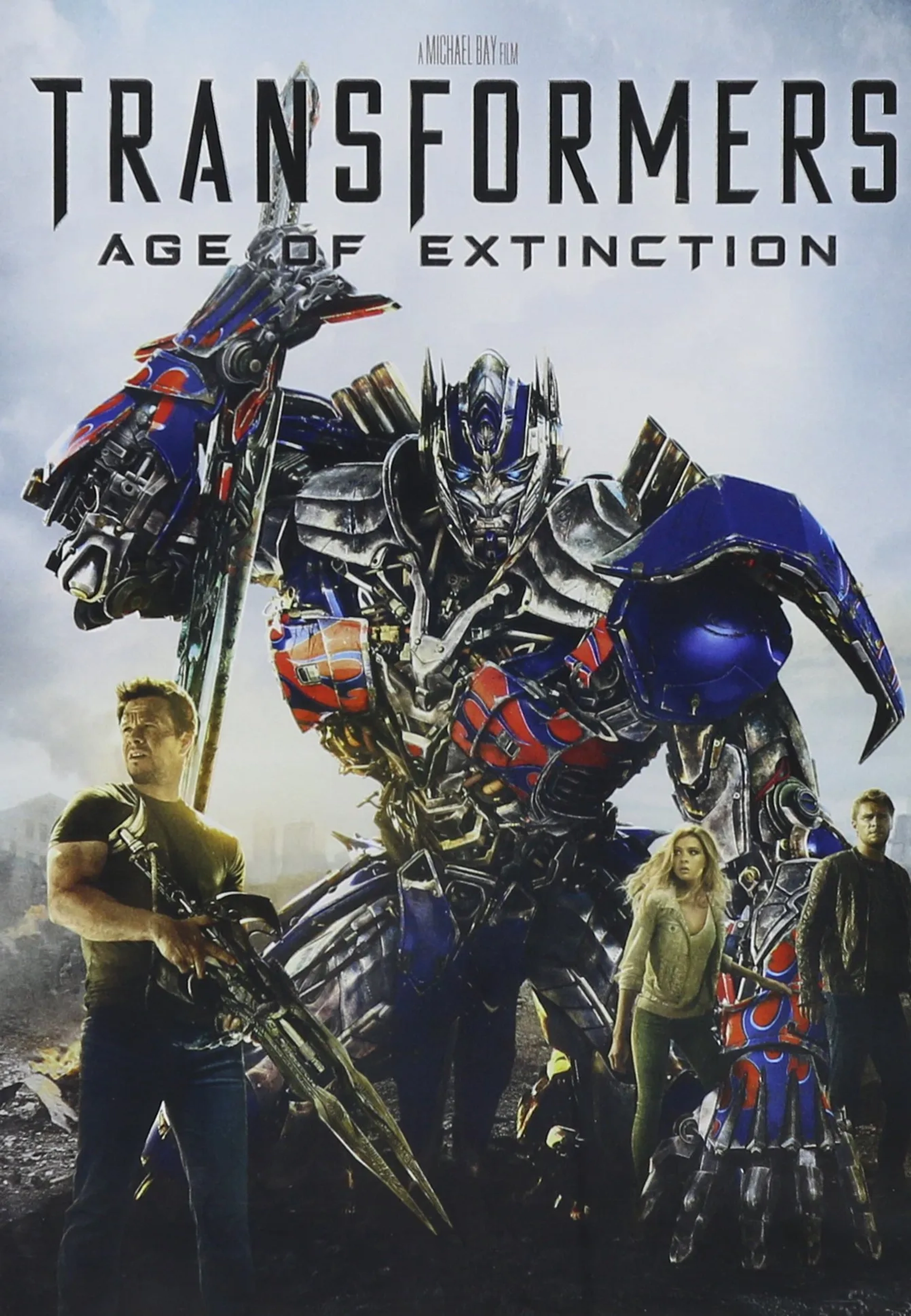 Mark Wahlberg, Peter Cullen, Nicola Peltz Beckham, and Jack Reynor in Transformers: Age of Extinction (2014)