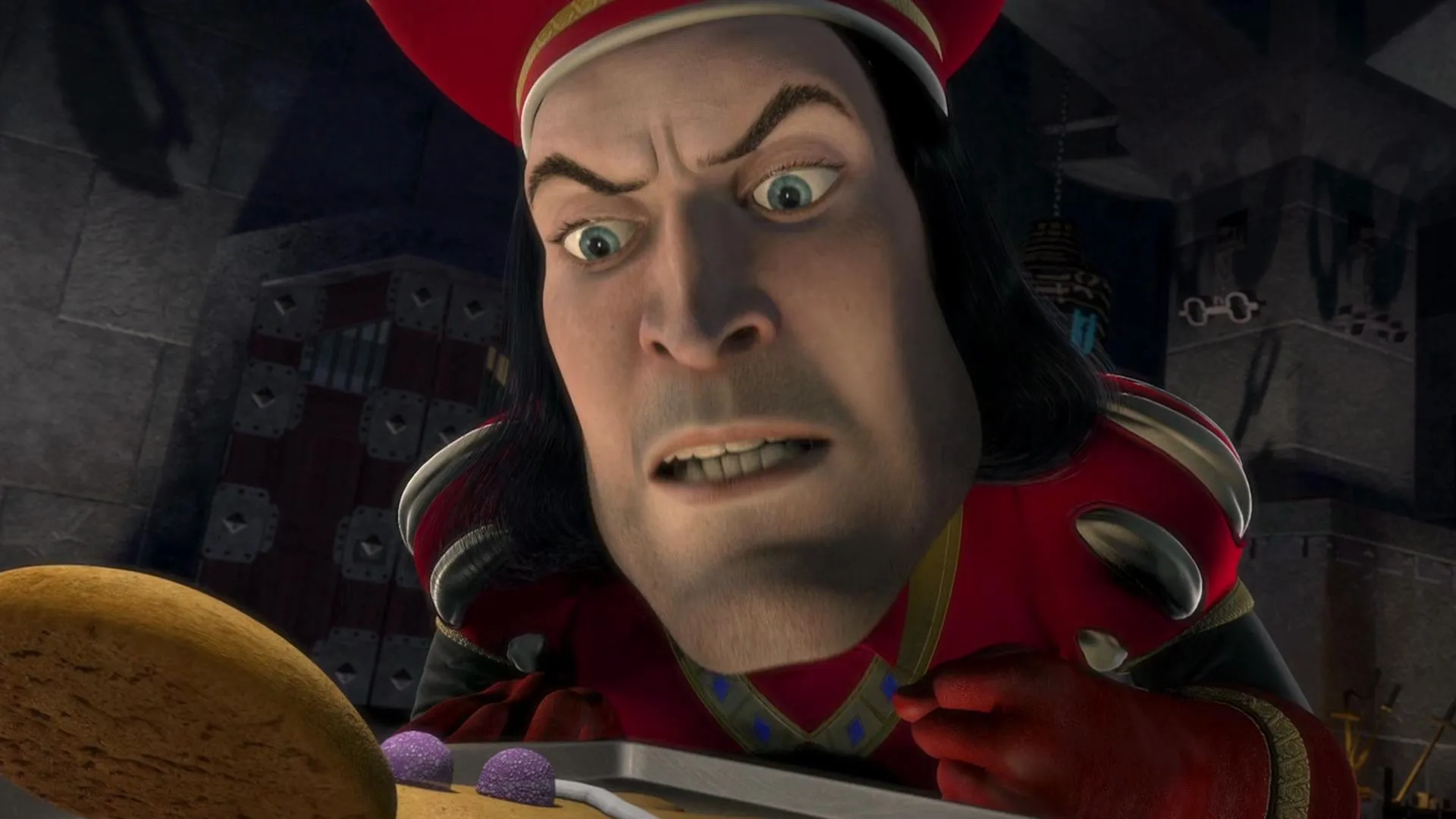 John Lithgow and Conrad Vernon in Shrek (2001)