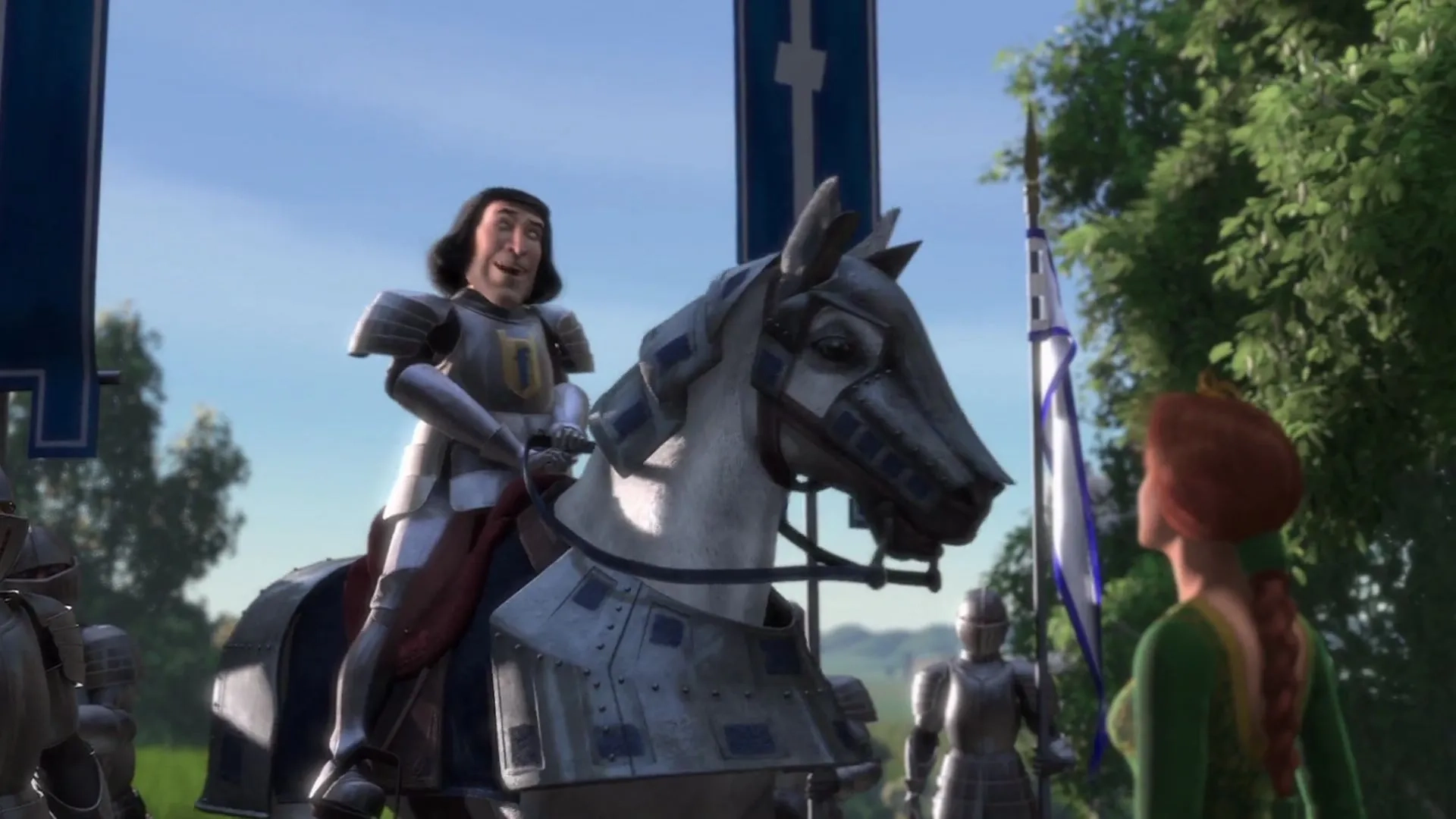 Cameron Diaz and John Lithgow in Shrek (2001)