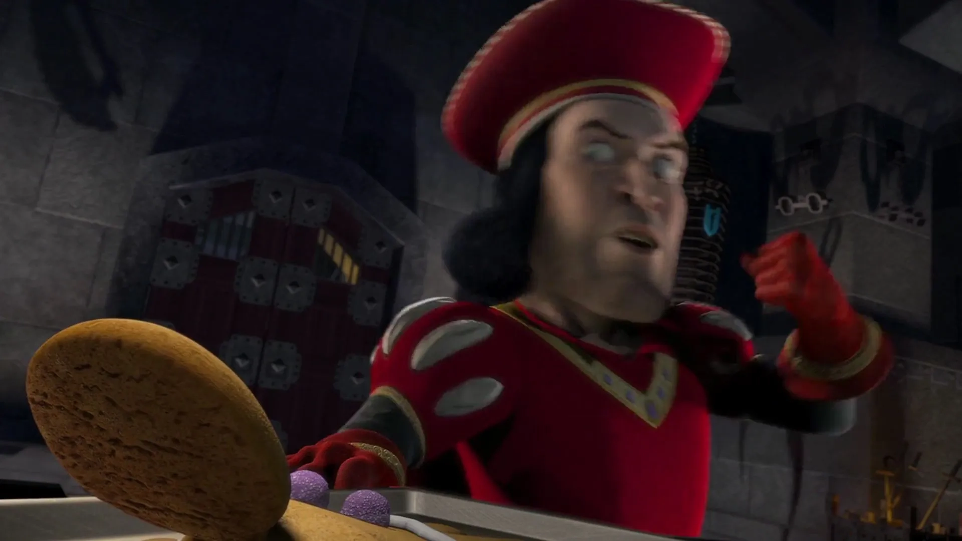 John Lithgow and Conrad Vernon in Shrek (2001)