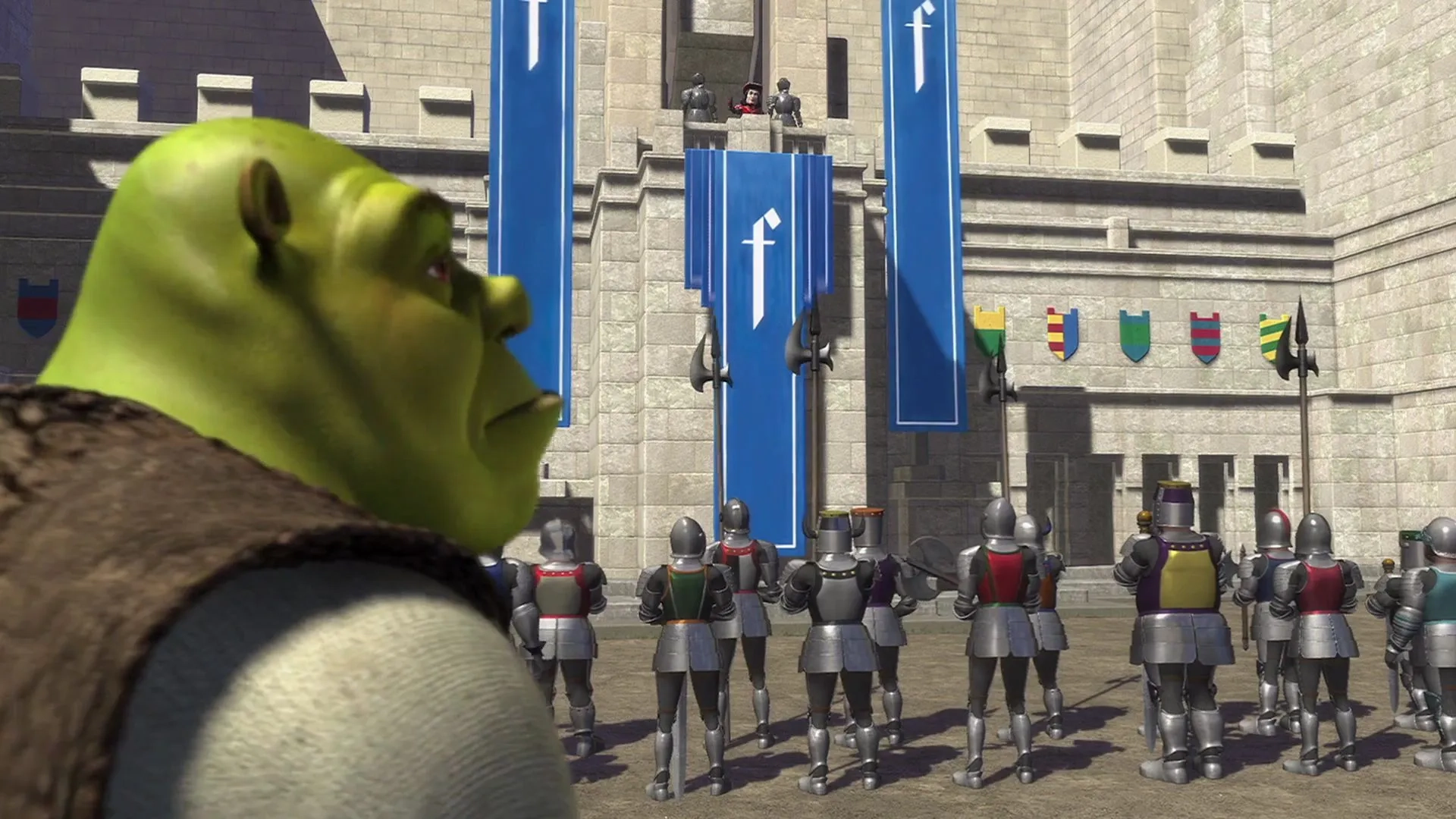 Mike Myers and John Lithgow in Shrek (2001)