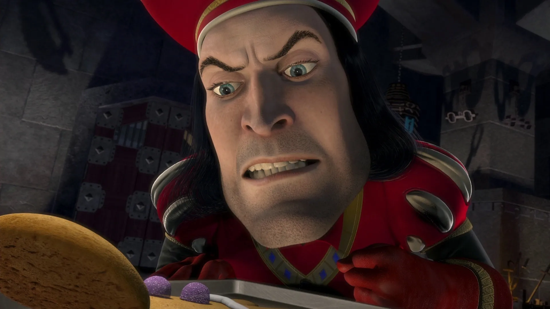 John Lithgow and Conrad Vernon in Shrek (2001)