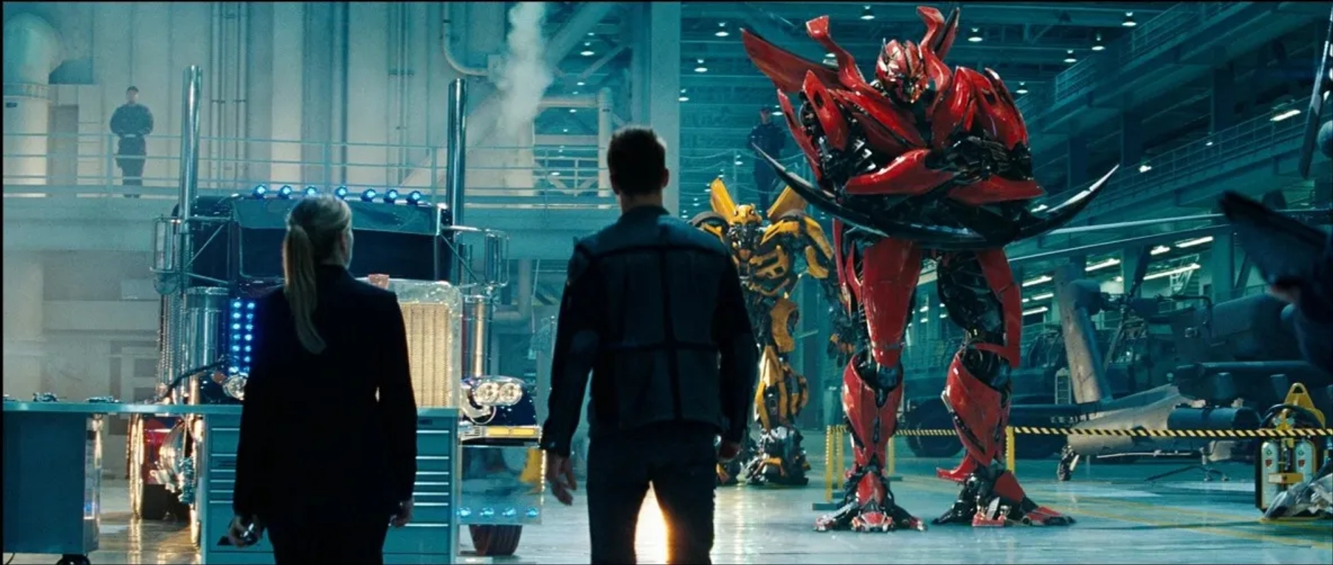 Frances McDormand, Francesco Quinn, and Josh Duhamel in Transformers: Dark of the Moon (2011)