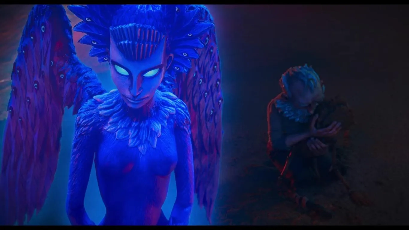 David Bradley and Tilda Swinton in Guillermo del Toro's Pinocchio (2022)