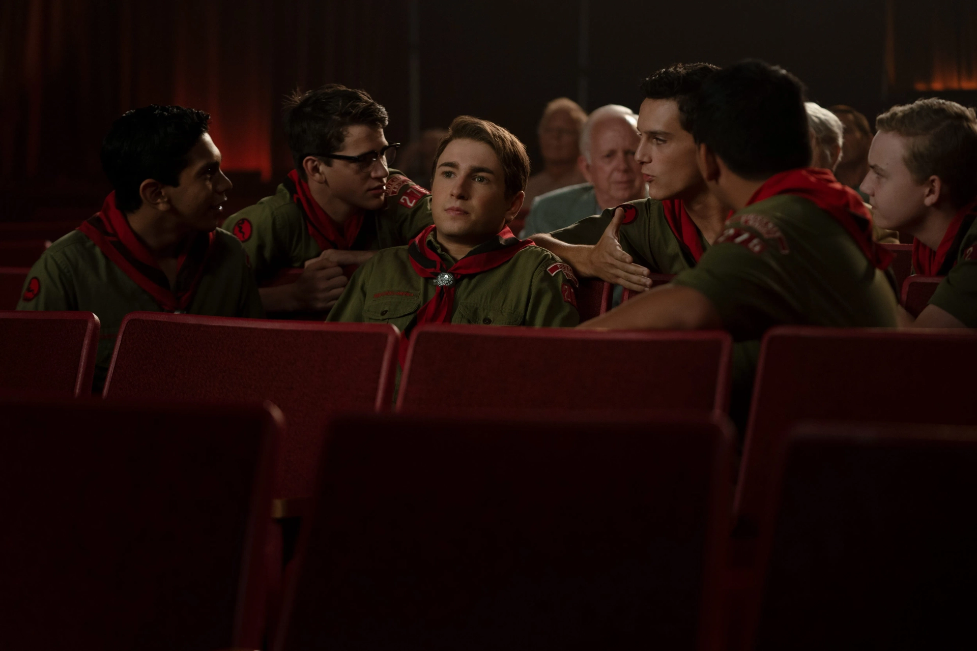 Nikolai Bazan, Lane Factor, Gustavo Escobar, Gabriel Bateman, Cooper Dodson, Gabriel LaBelle, Nicolas Cantu, and Stephen Matthew Smith in The Fabelmans (2022)