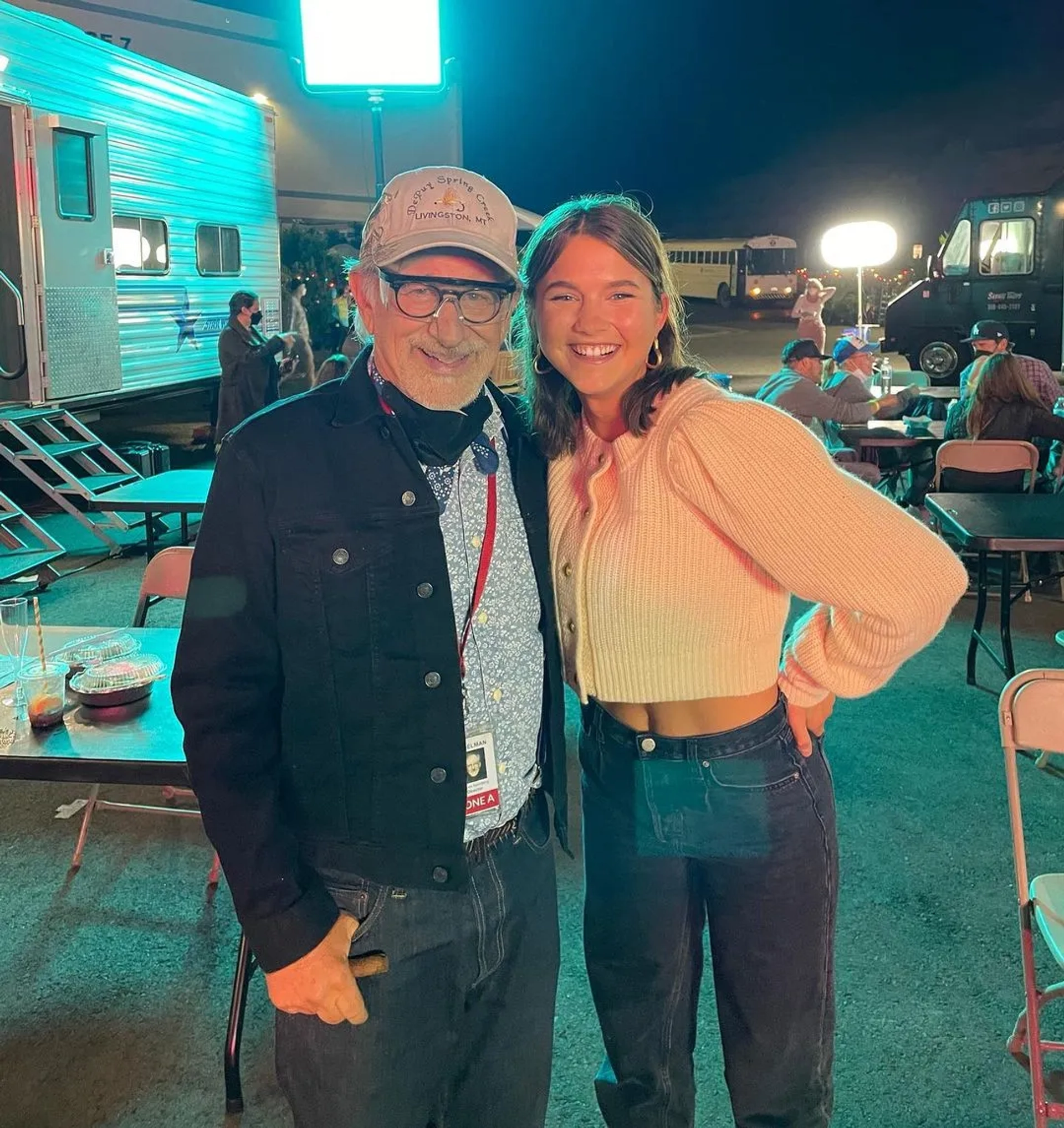 Steven Spielberg and Chloe East in The Fabelmans (2022)